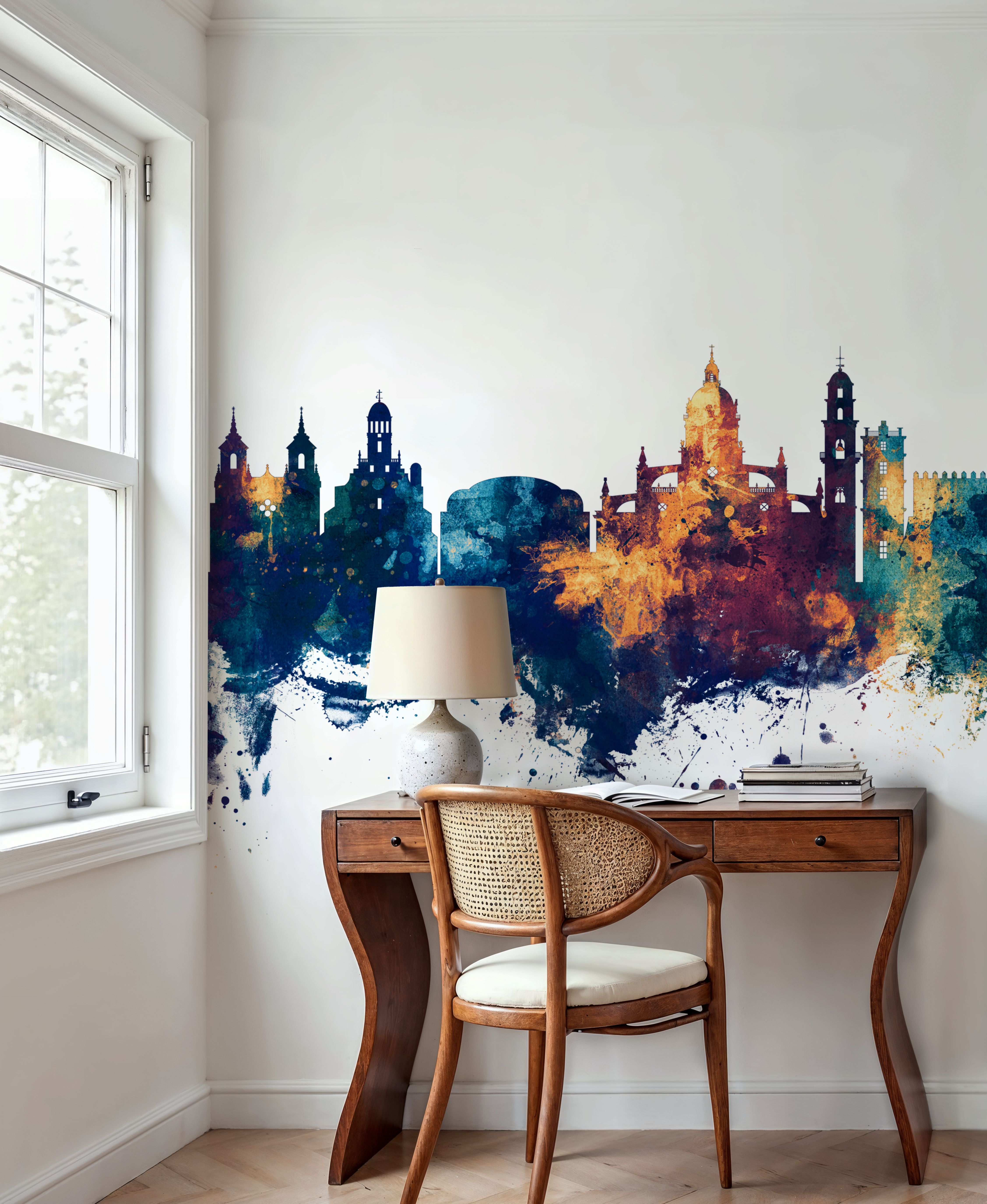 Jerez Spain Skyline Blue & Bronze