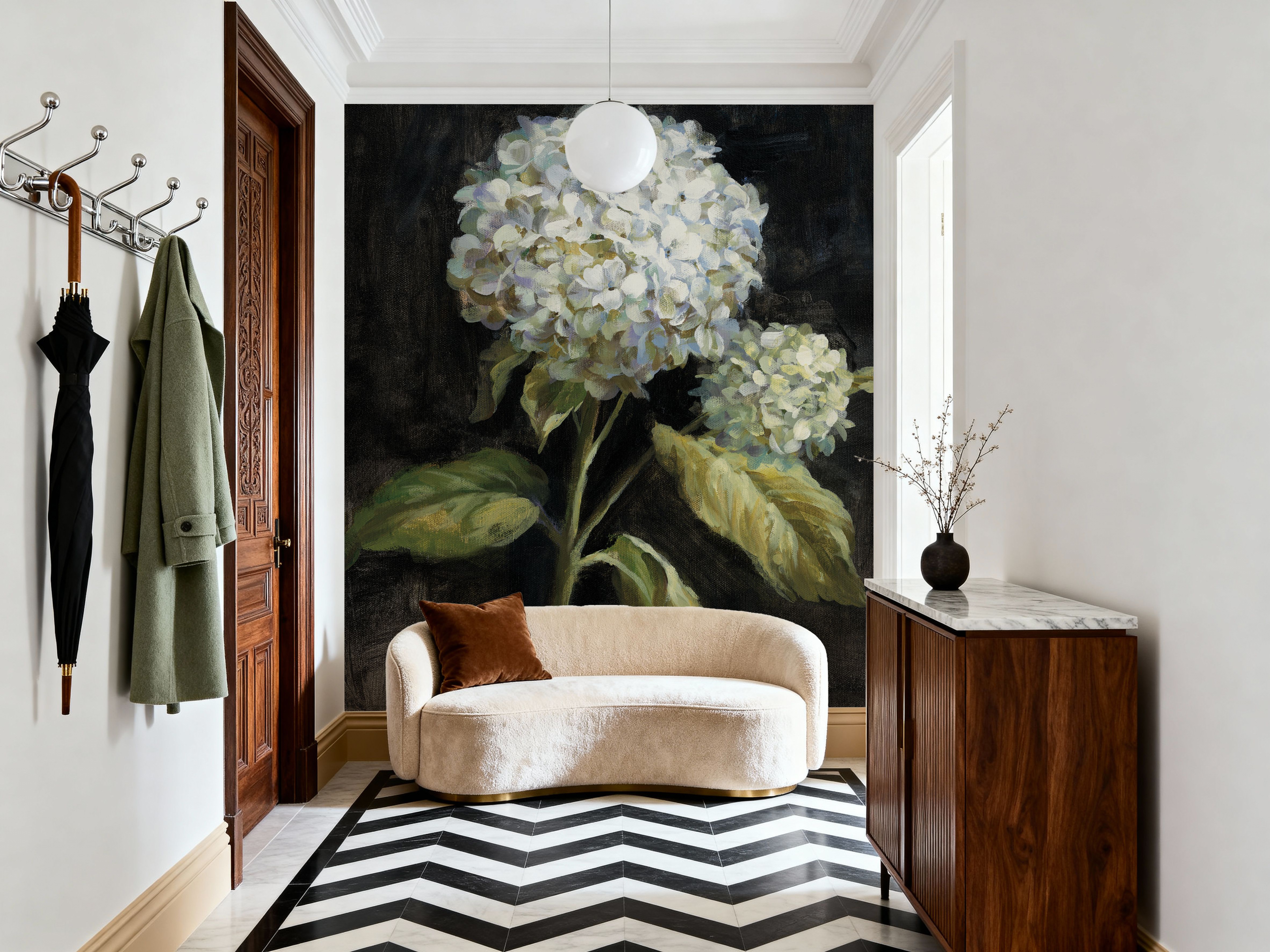 Hydrangea on Black