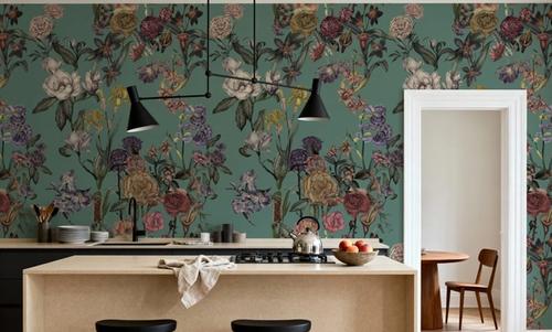 Floral Gaze, Turquoise