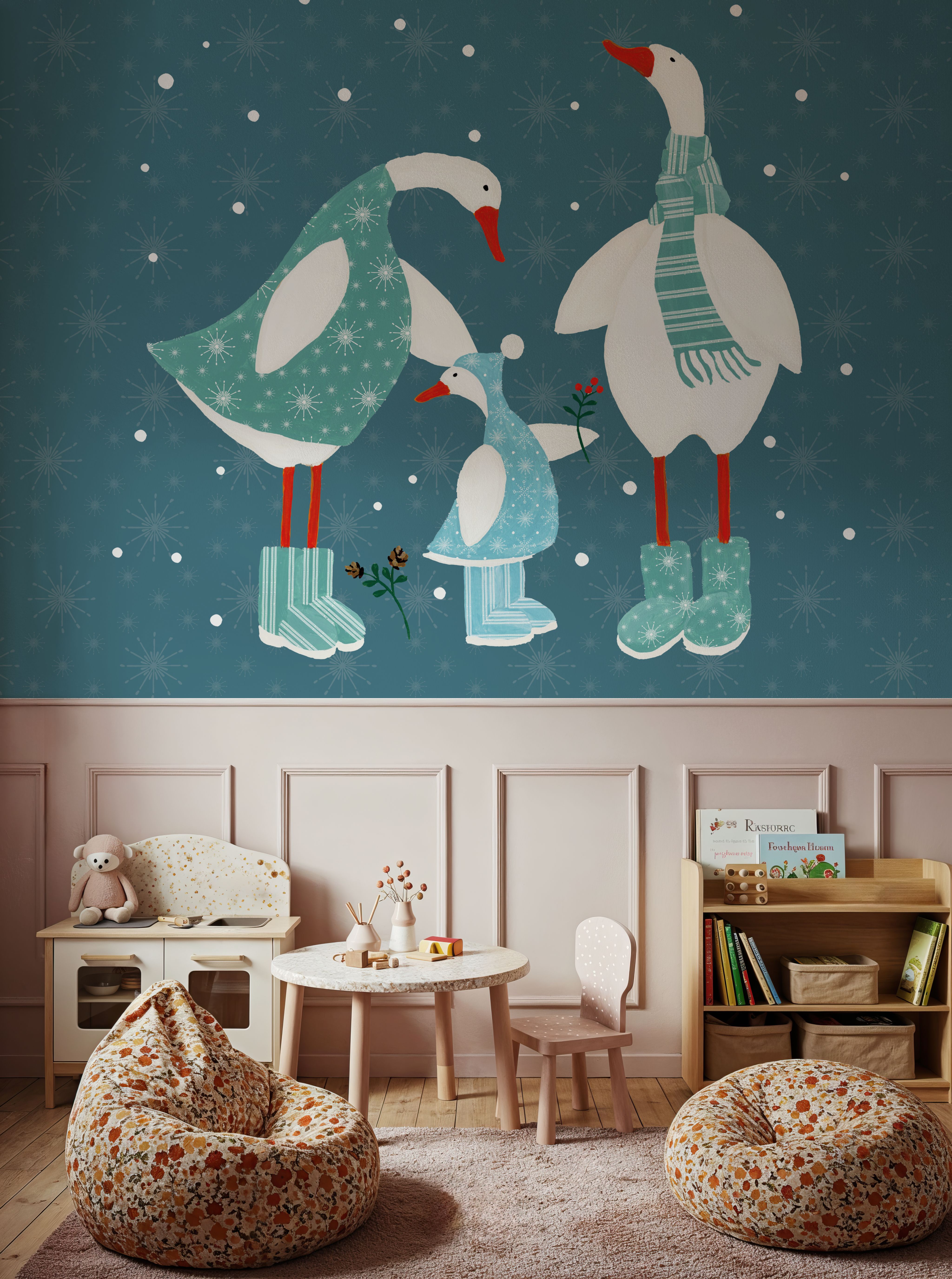 Ducks in the Snow IX