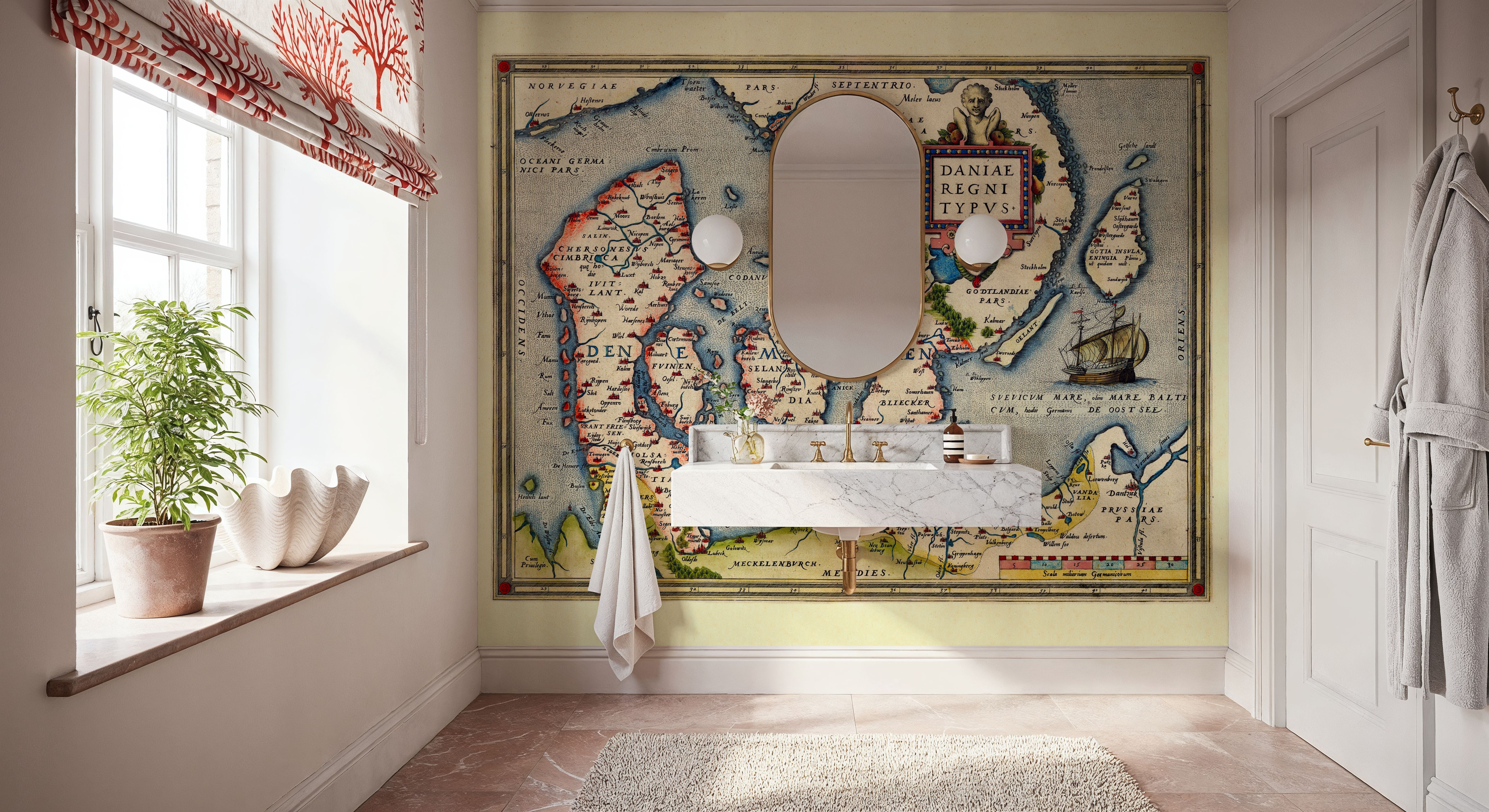 Old Map of Denmark 1570