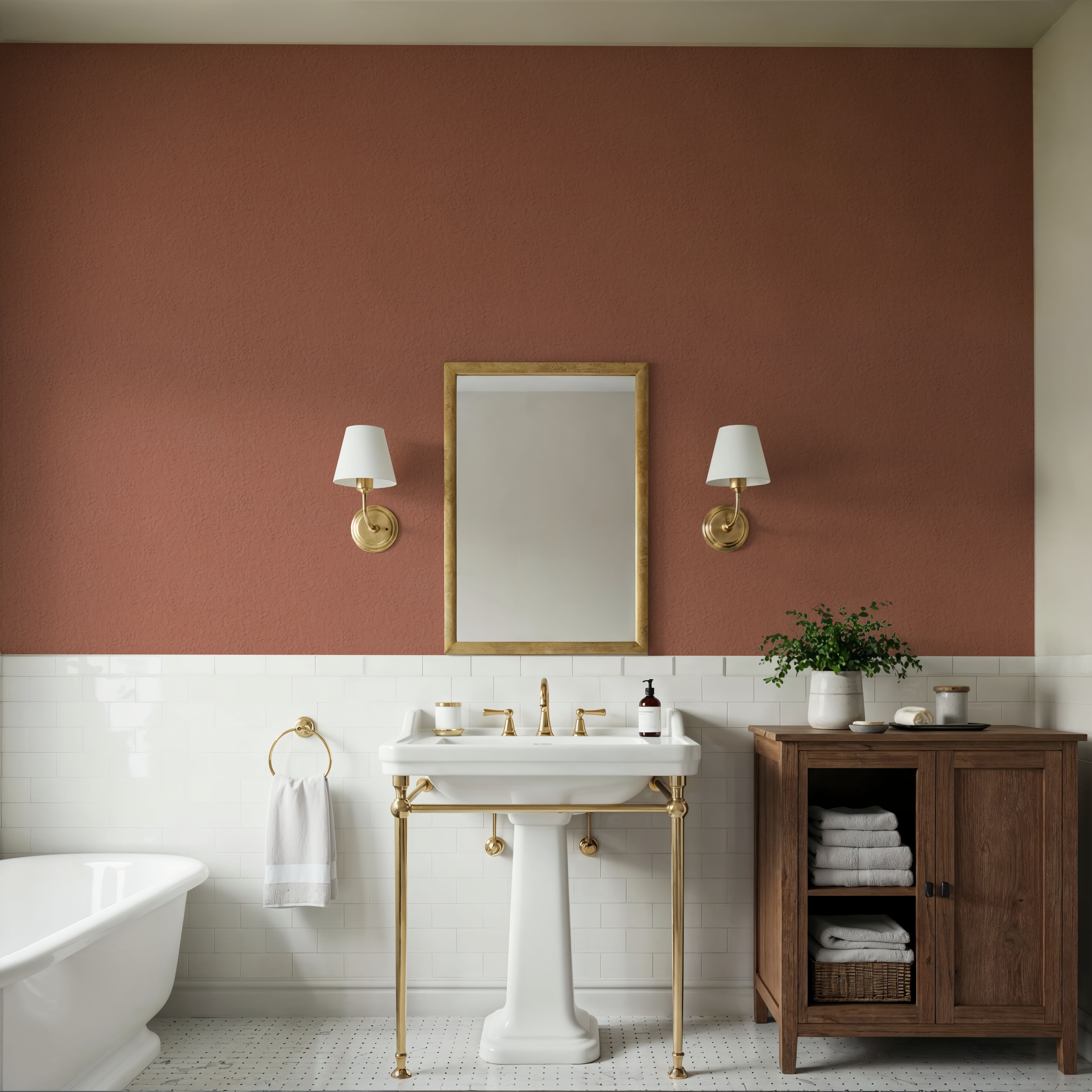 Faux Sand Stucco Finish, Peach