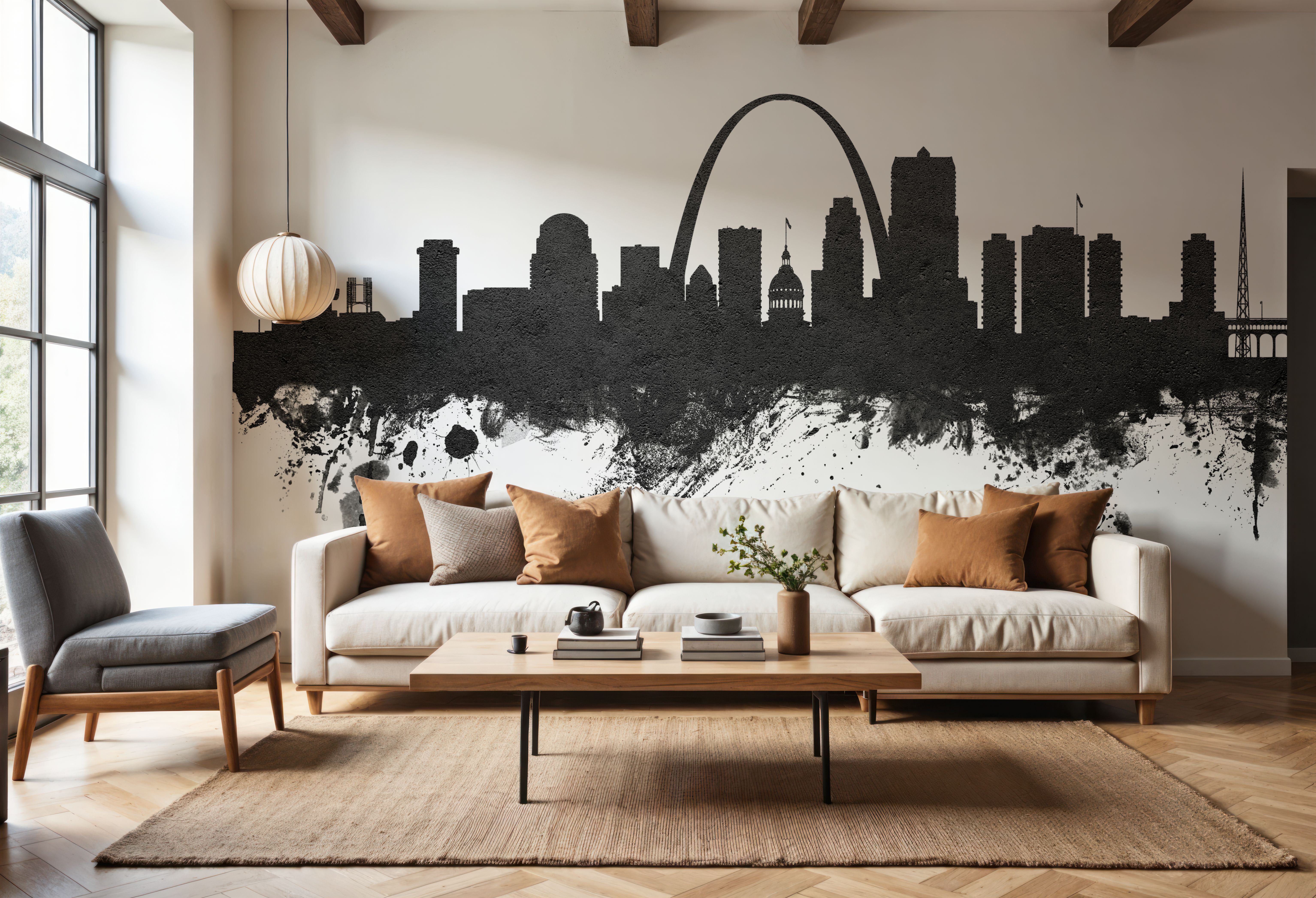 St Louis Missouri Skyline Black & White