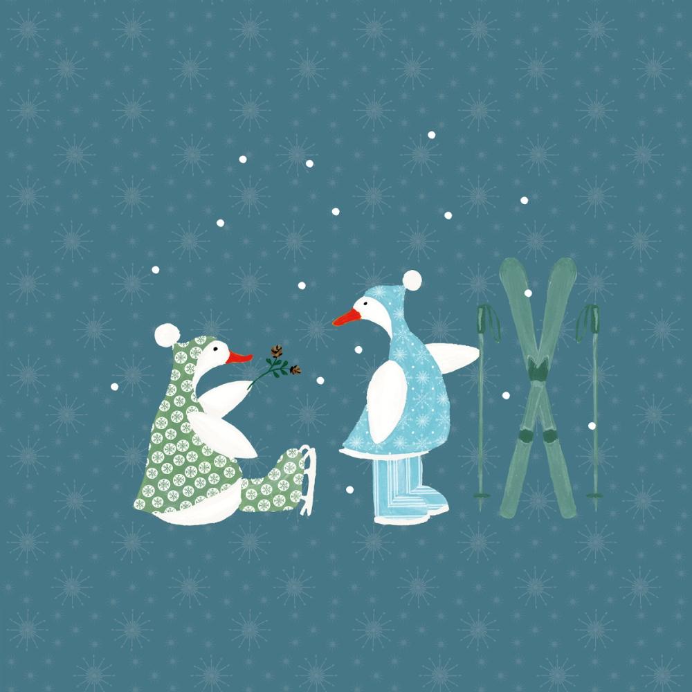 Ducks in the Snow VII