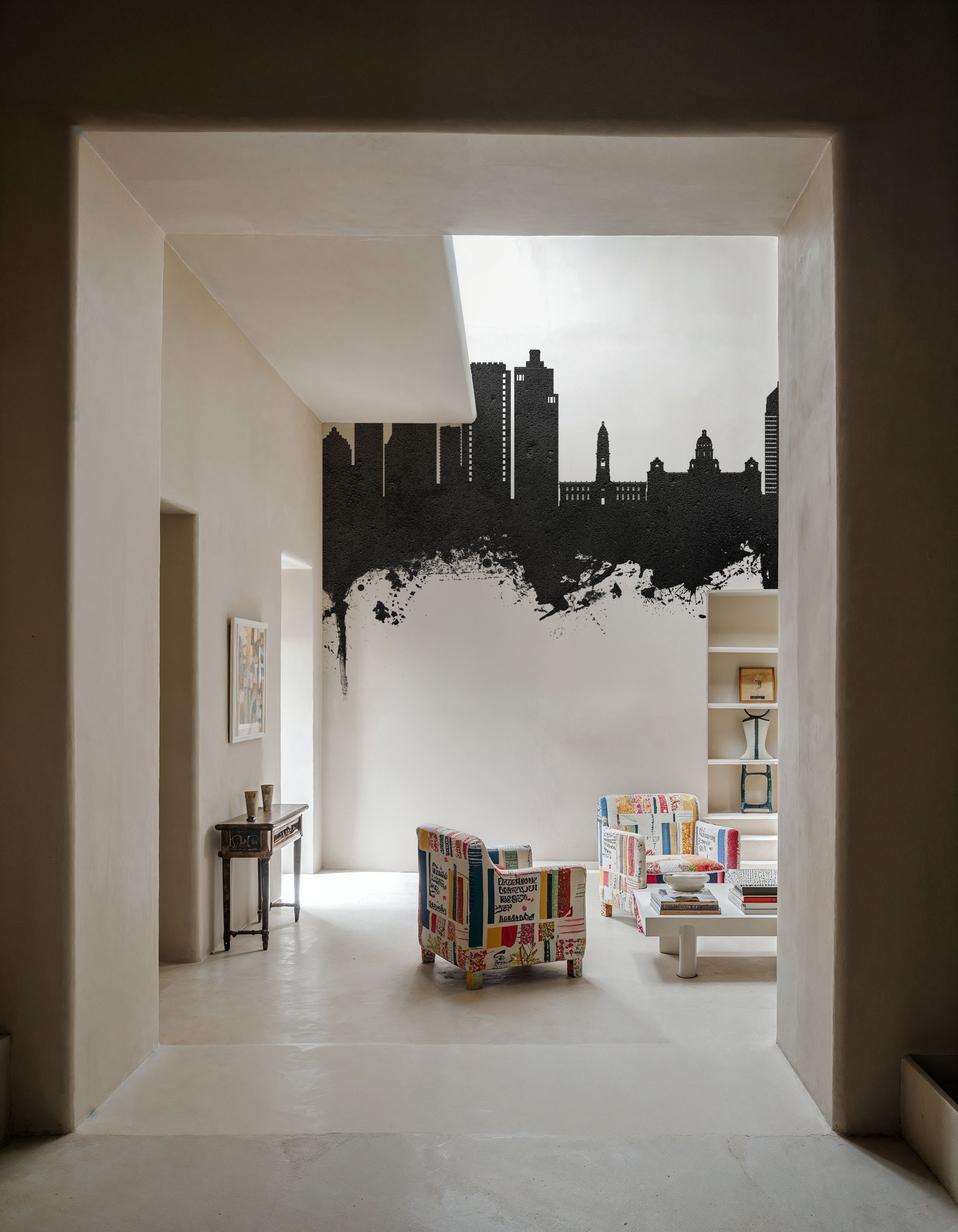 Durban South Africa Skyline Black & White