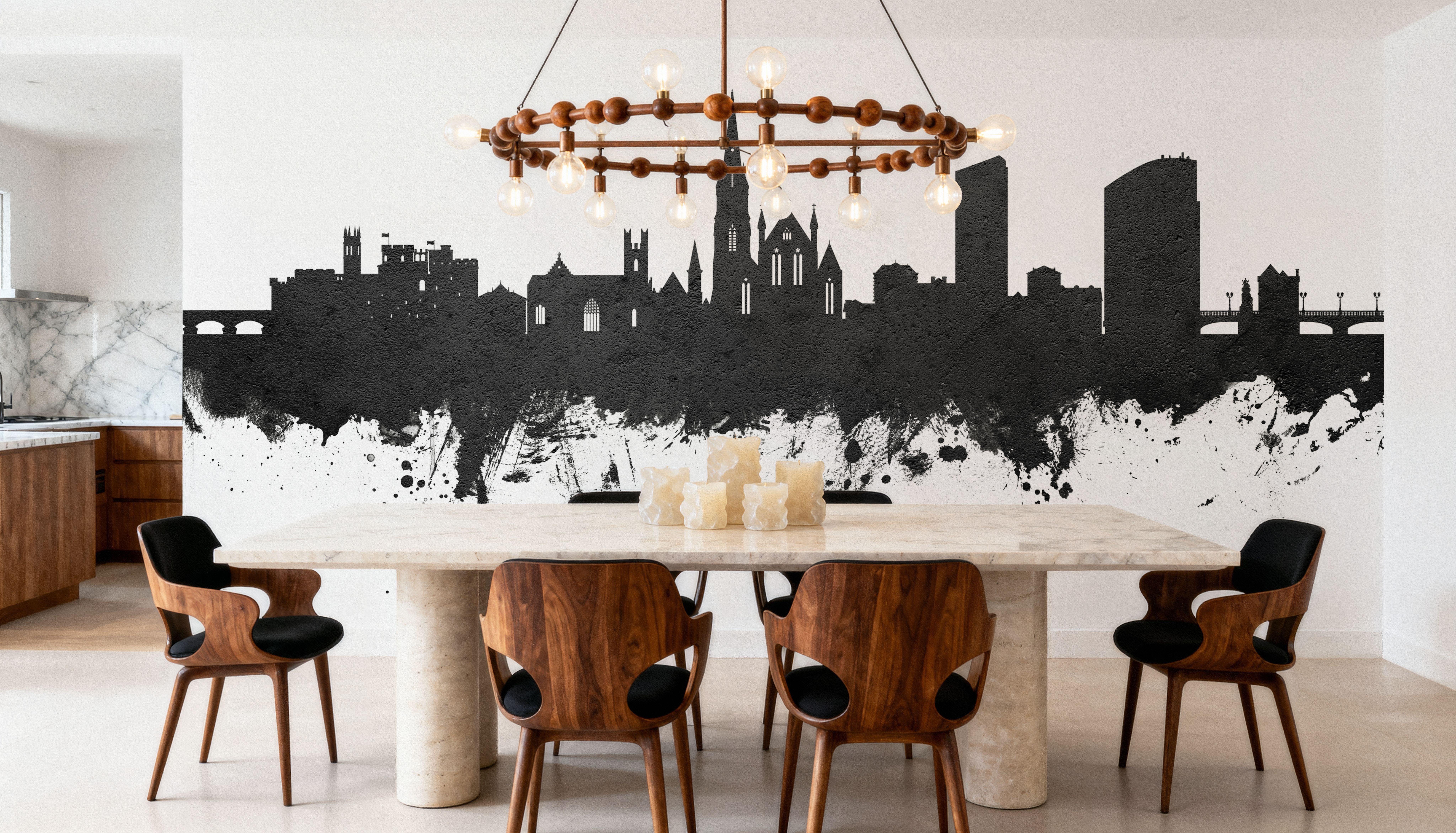 Limerick Ireland Skyline Black & White