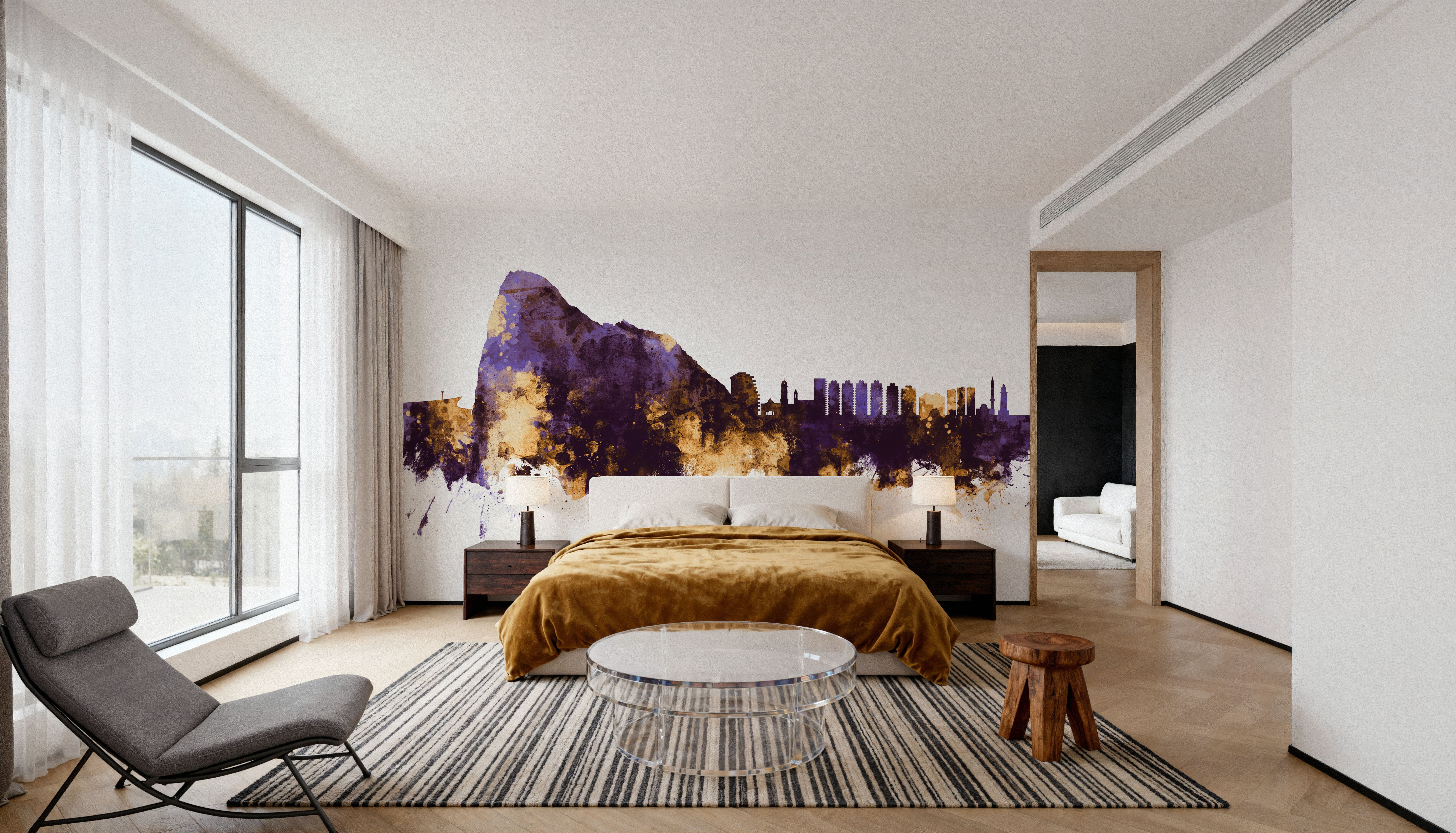 Gibraltar Skyline Purple & Gold