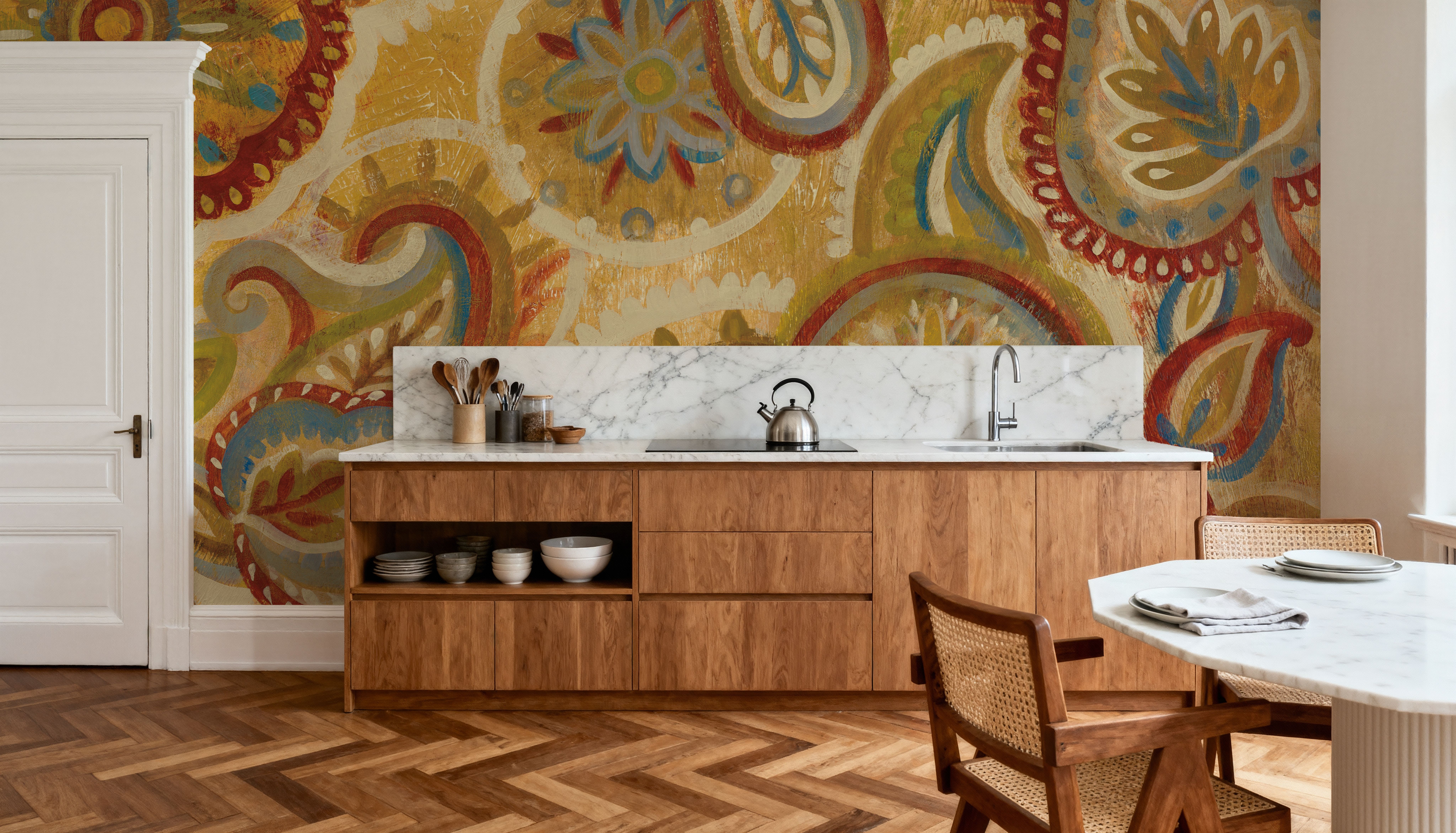 Mandala and Paisley, Carte da parati