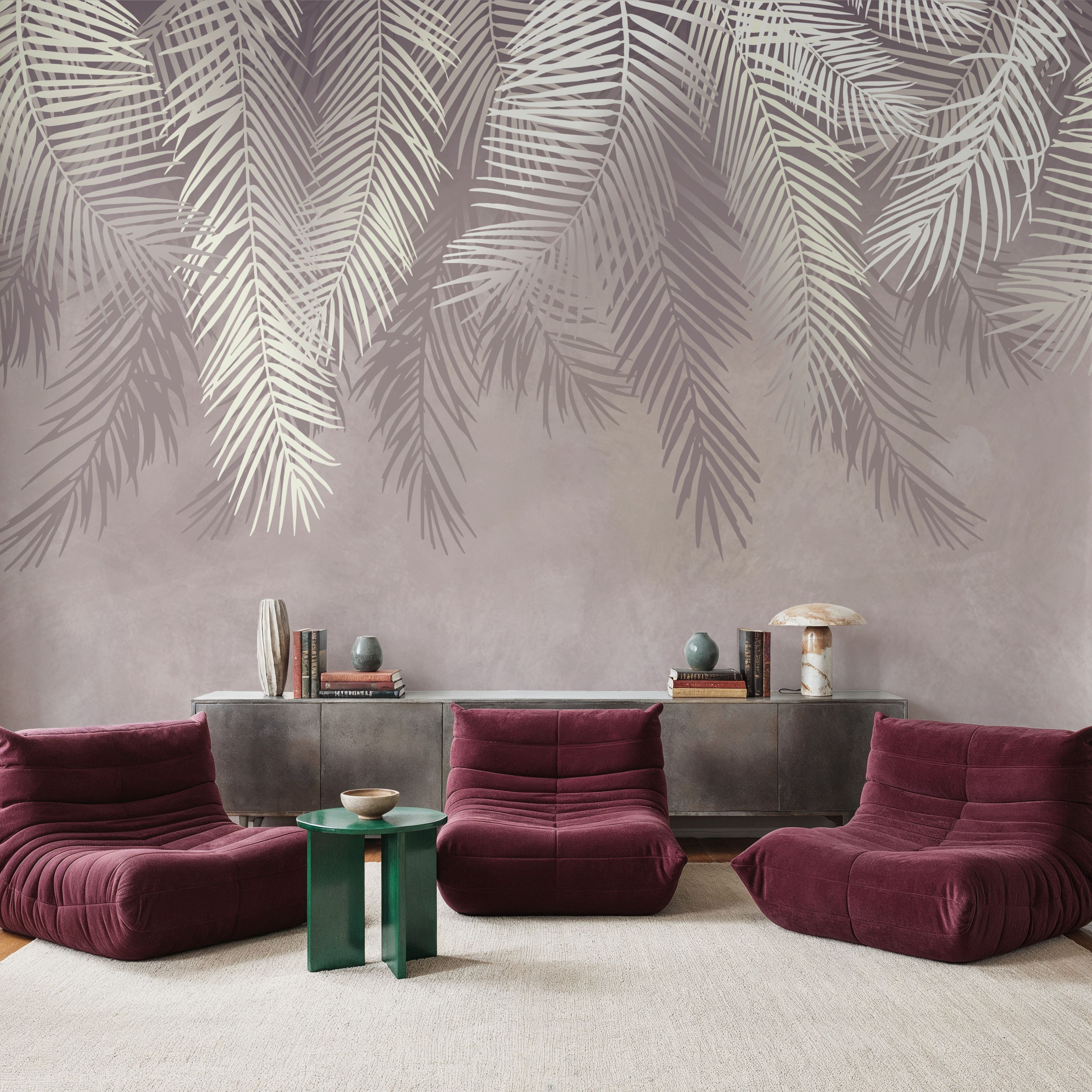 Palms Above, Dusty Pink