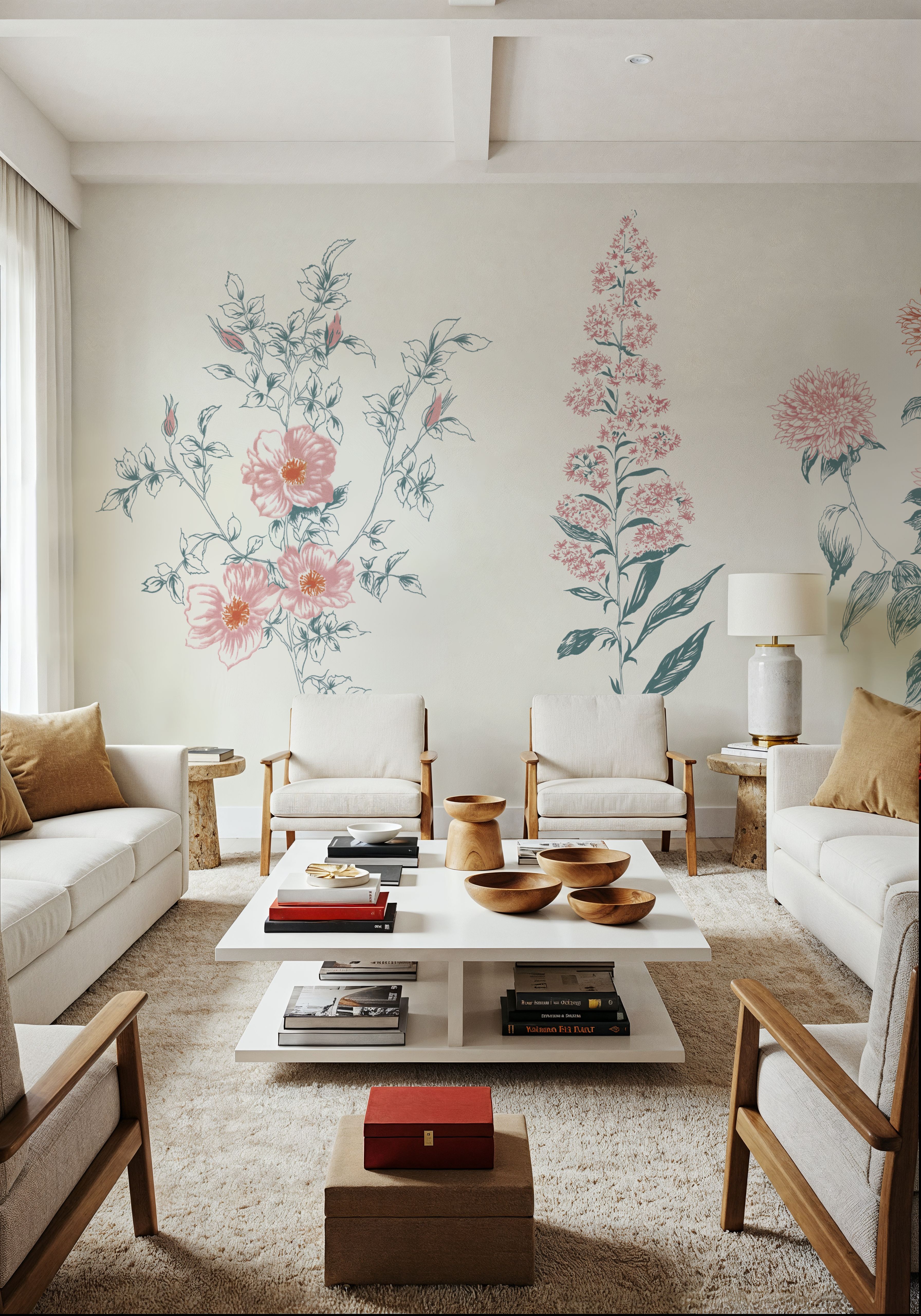 Flowers on White X