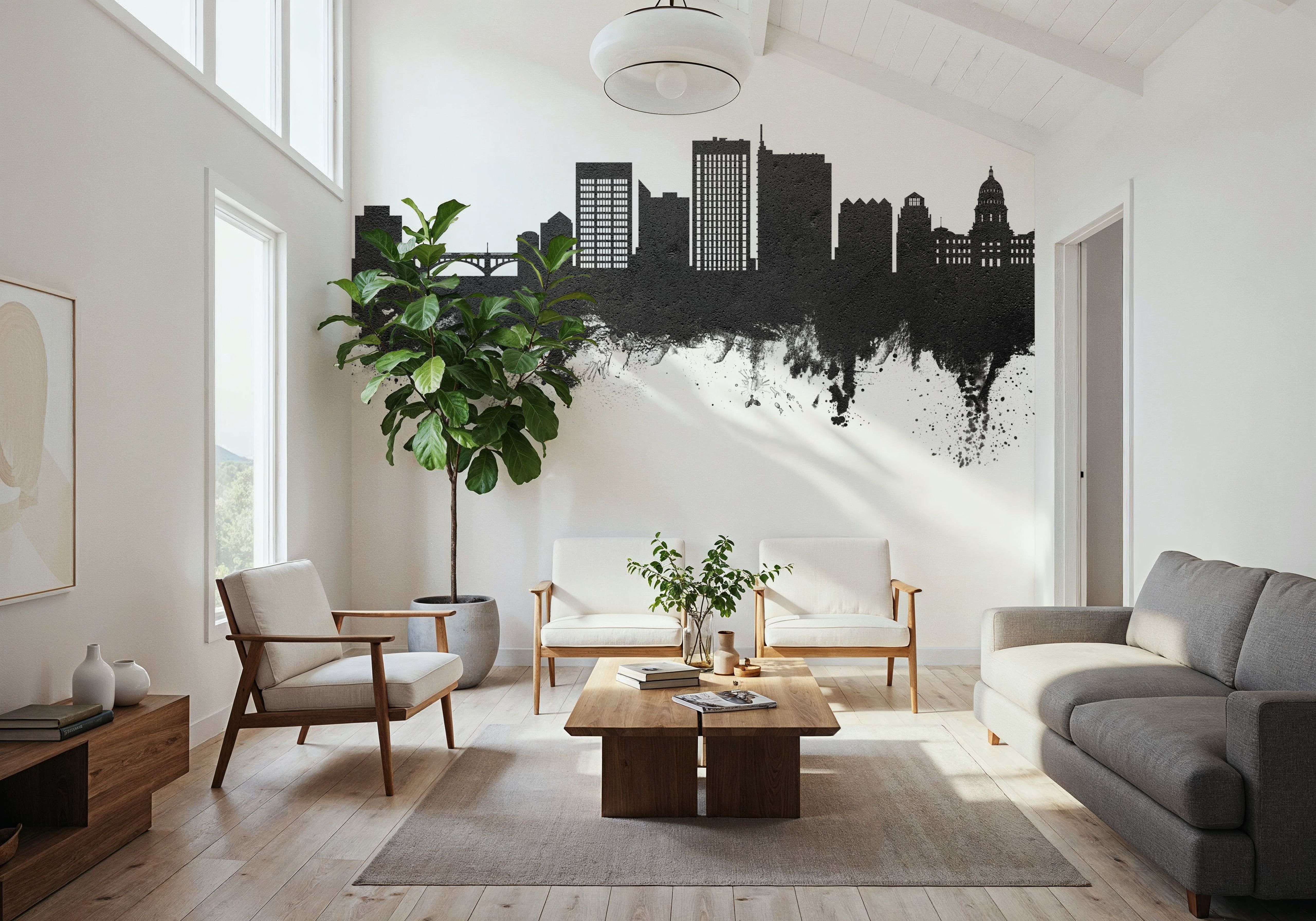 Boise Idaho Skyline Black & White