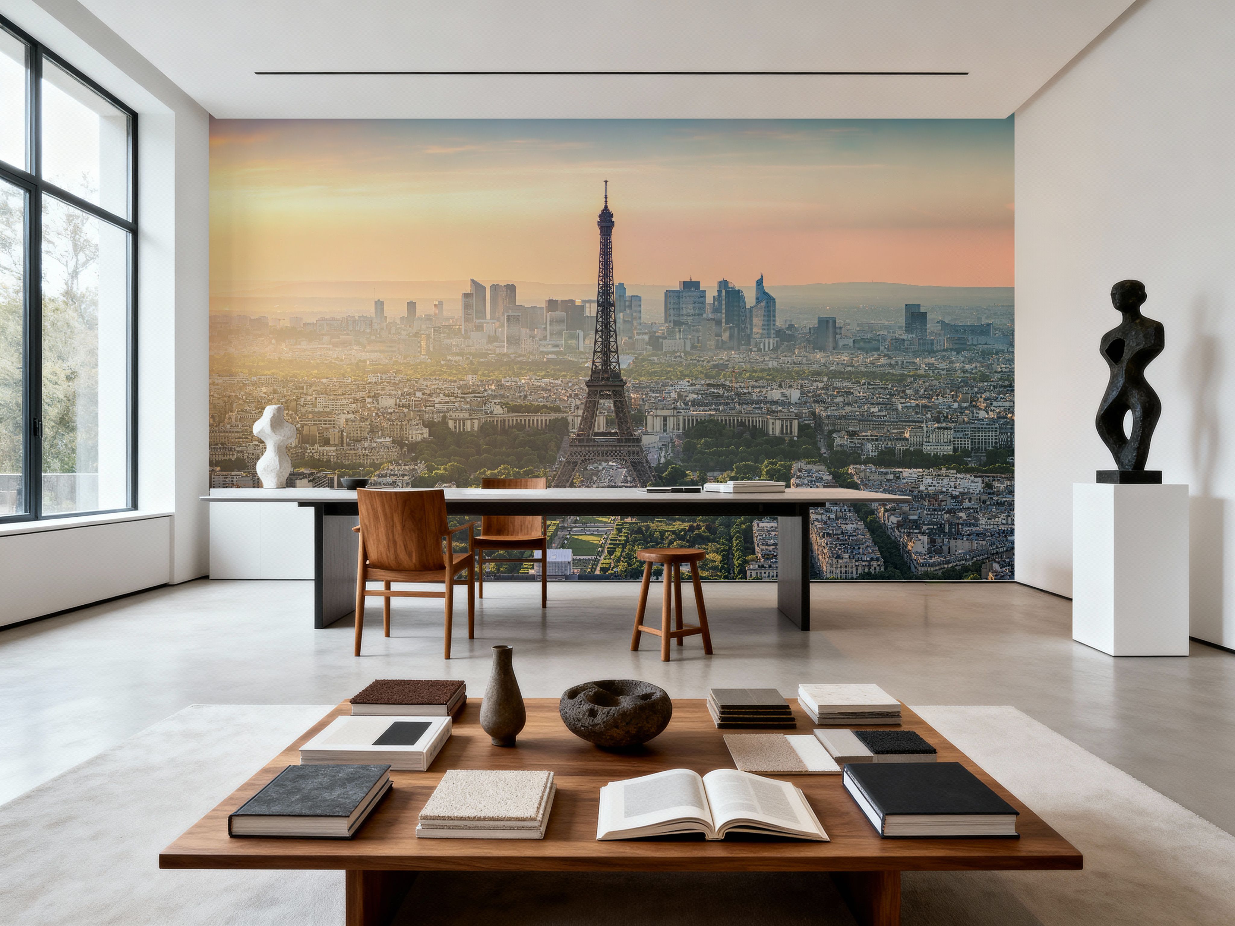 La Defense and Eiffel Tower