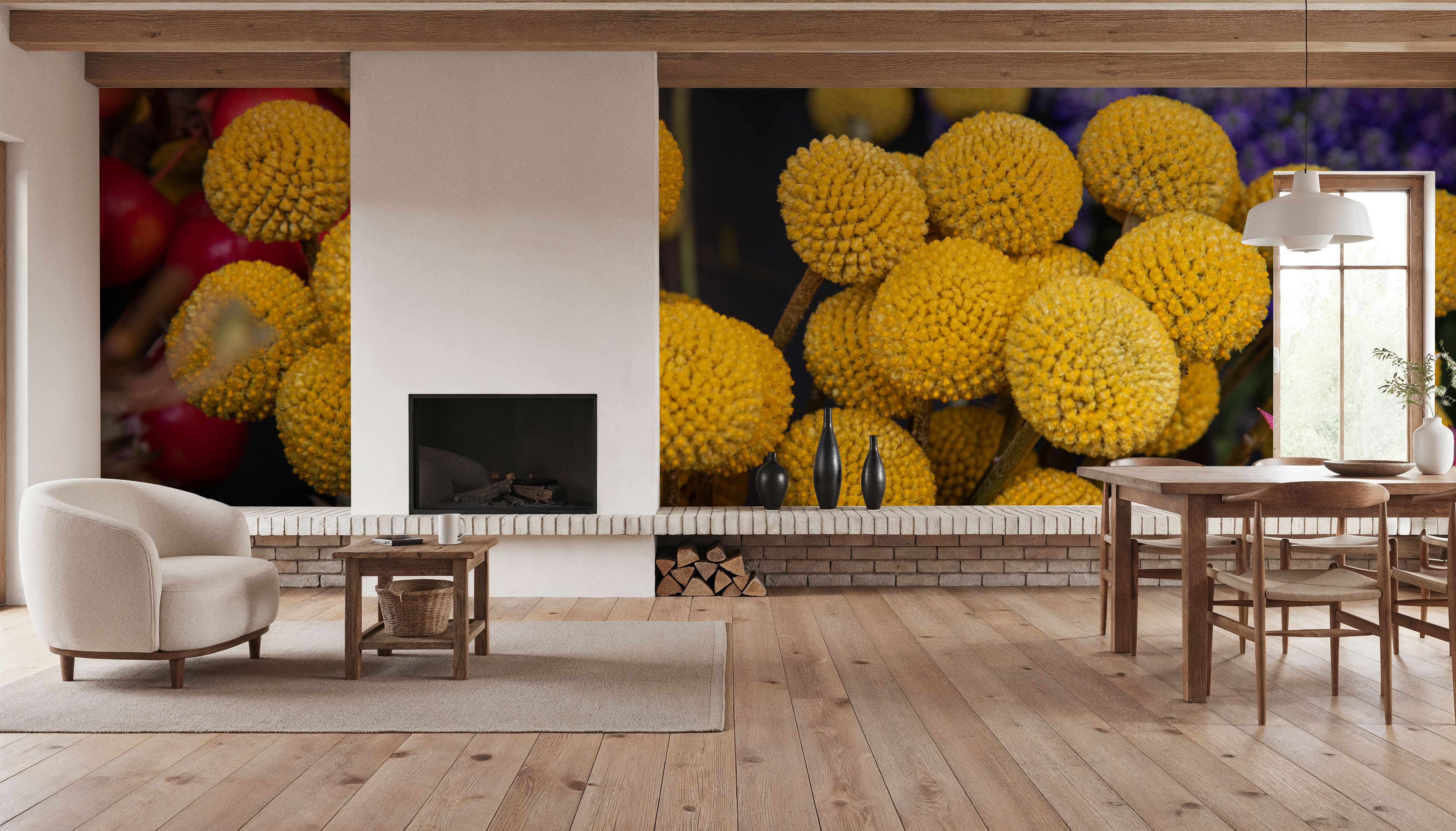 Billy Buttoms Craspedia, Tapeten