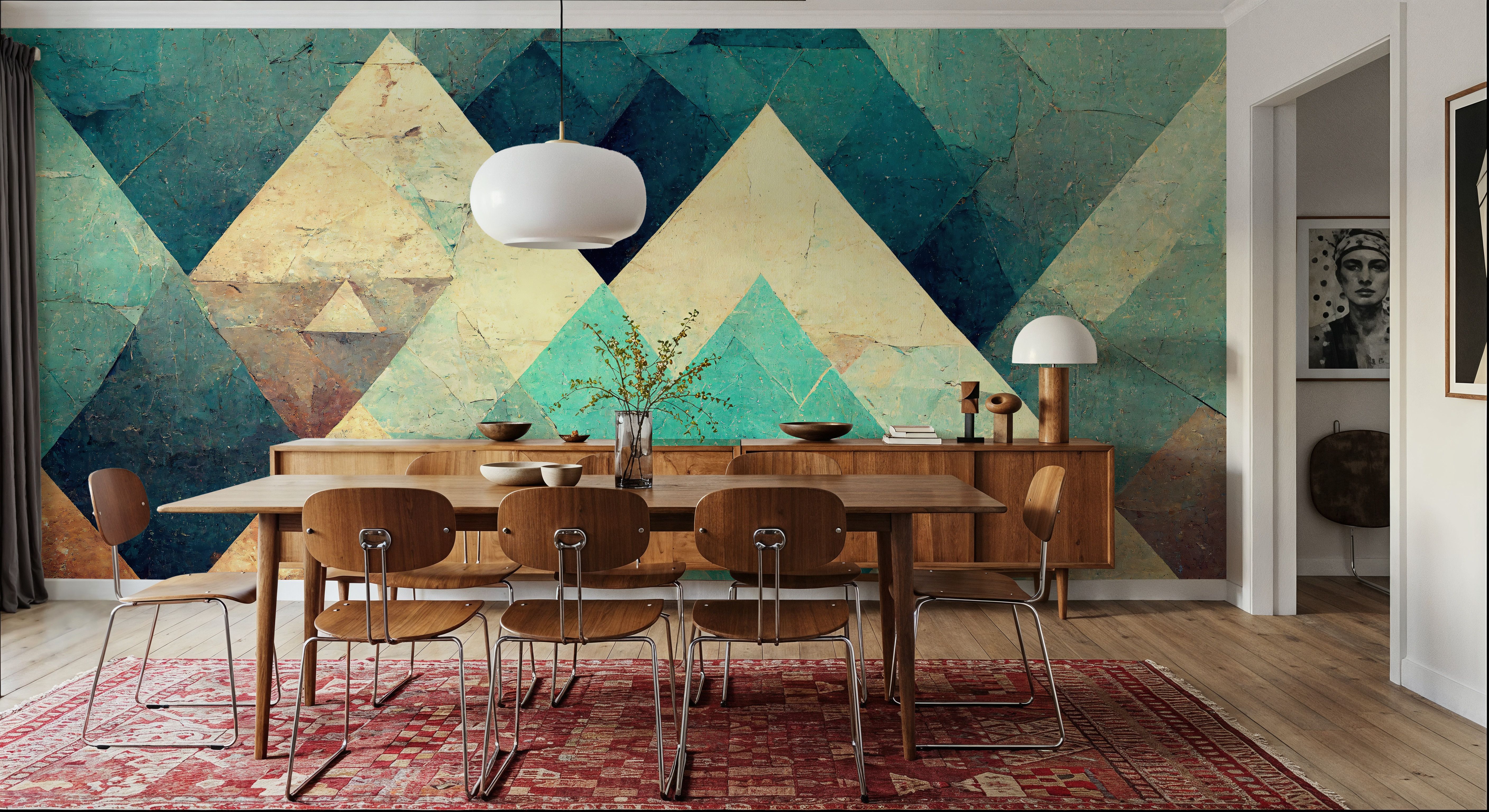 Reduced Mountains Turquoise
