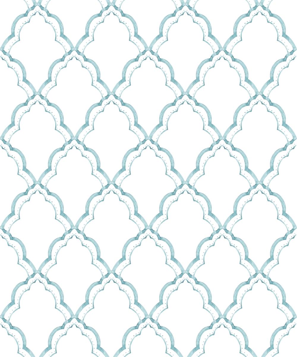 Medallion Trellis, Seafoam
