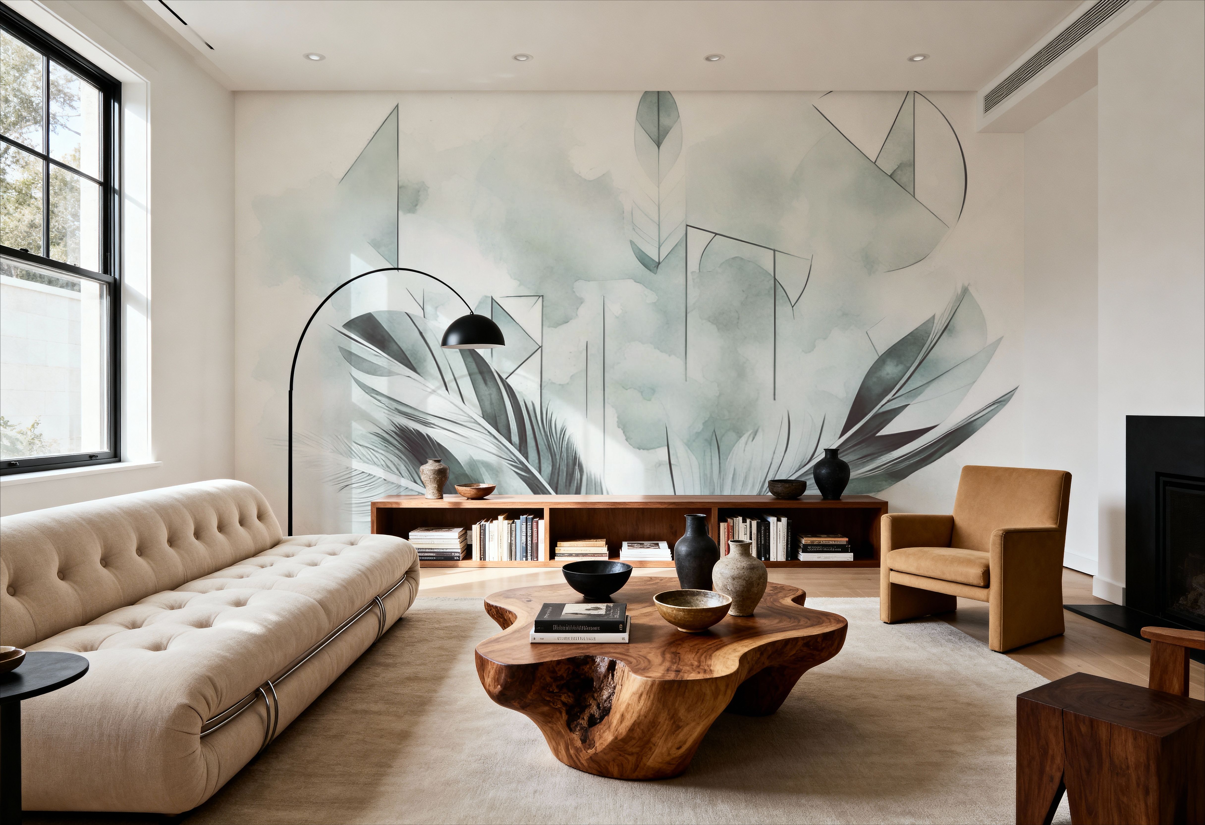 Feather Geometry Teal