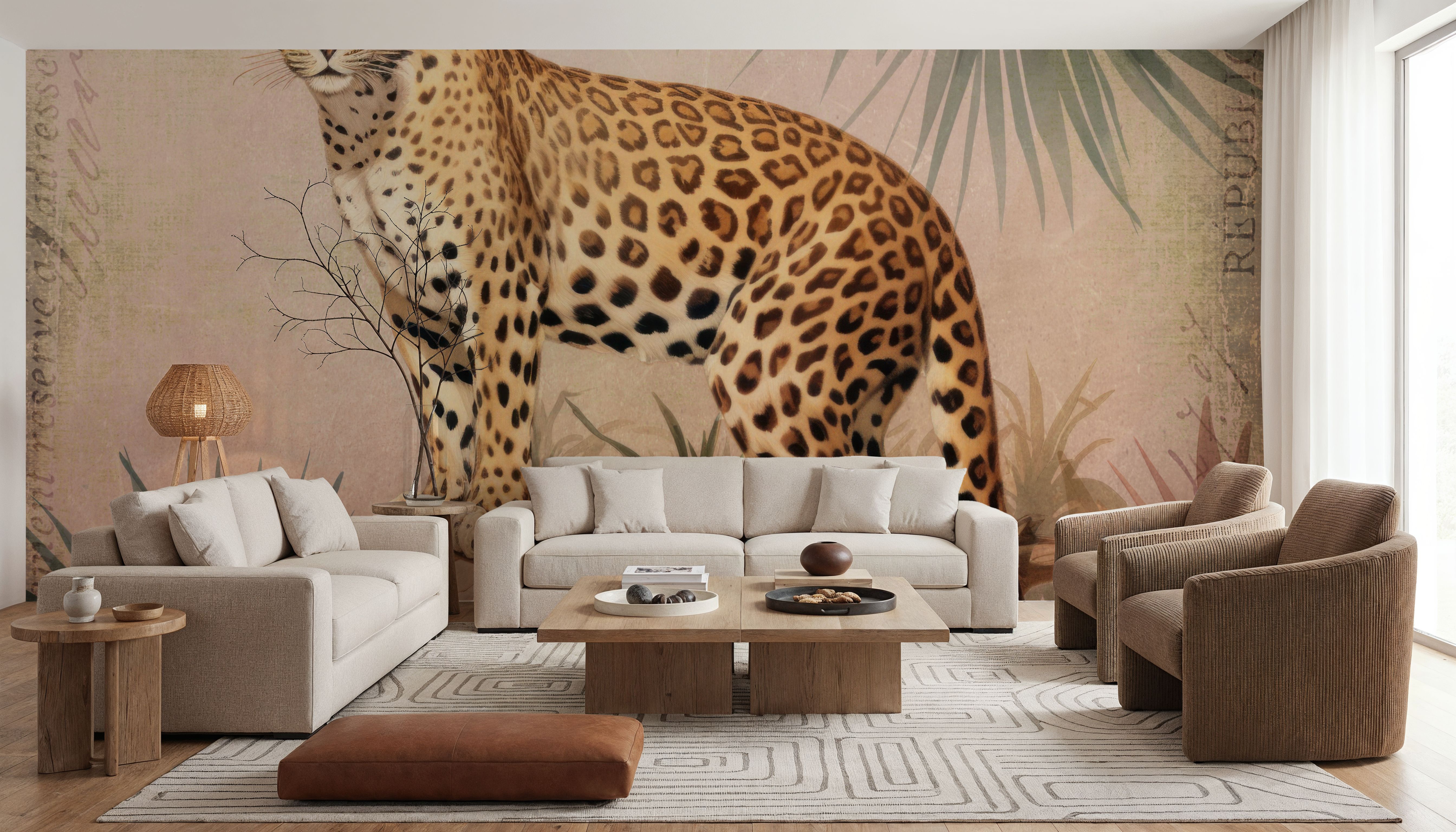 Cheetahs Tropical Jungle, Wallpaper