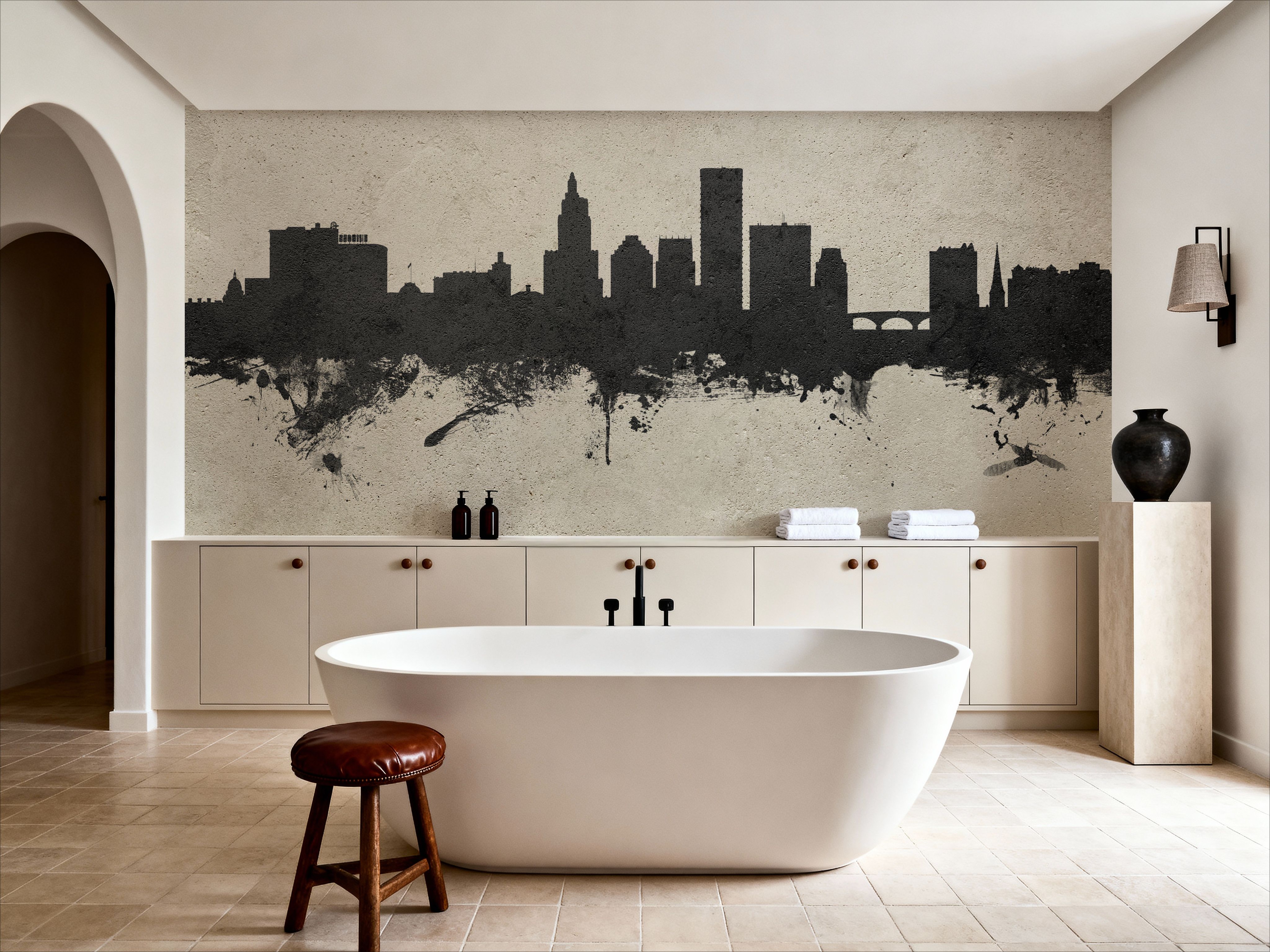 Providence Rhode Island Skyline Concrete