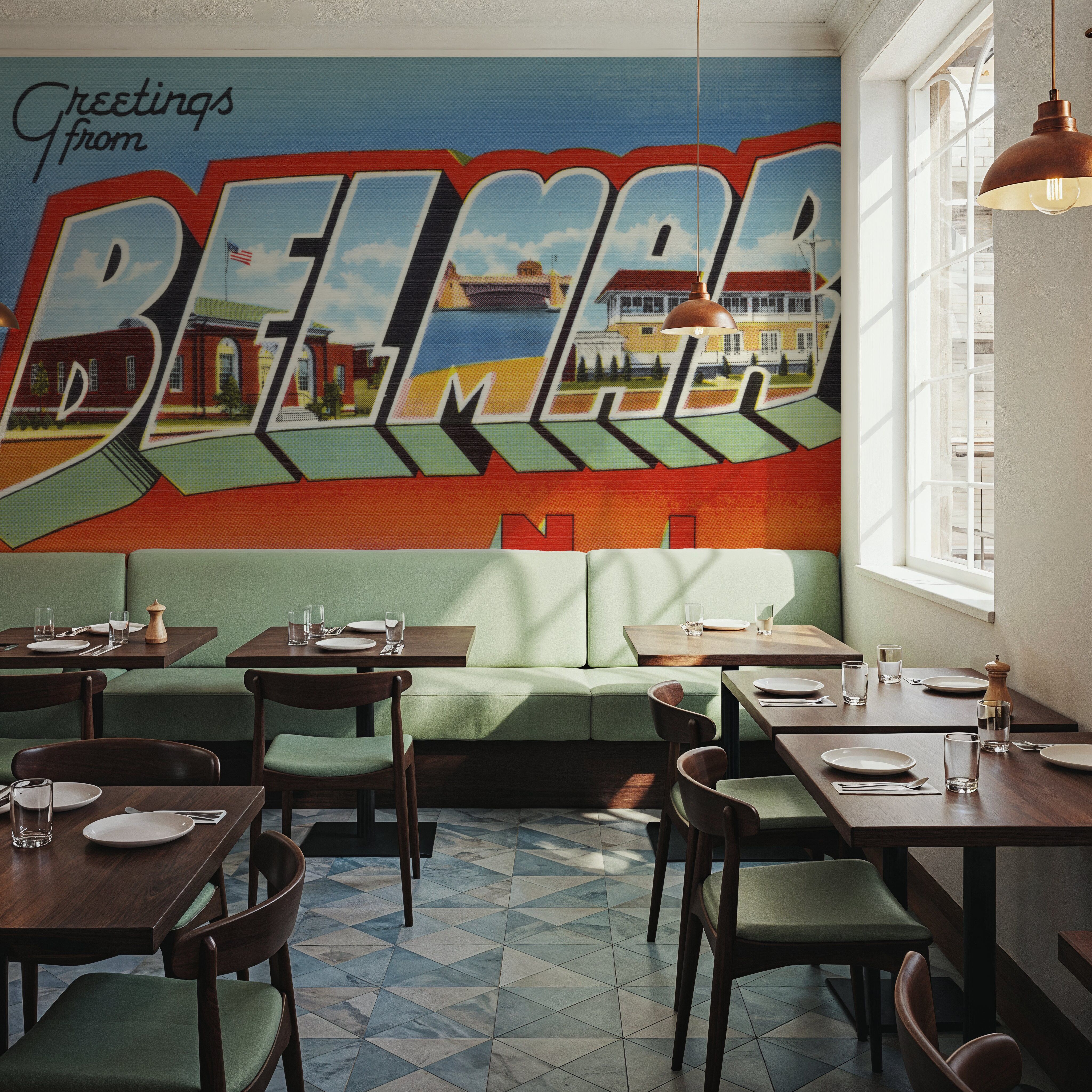 Greetings from Belmar - Screenprint Postcard