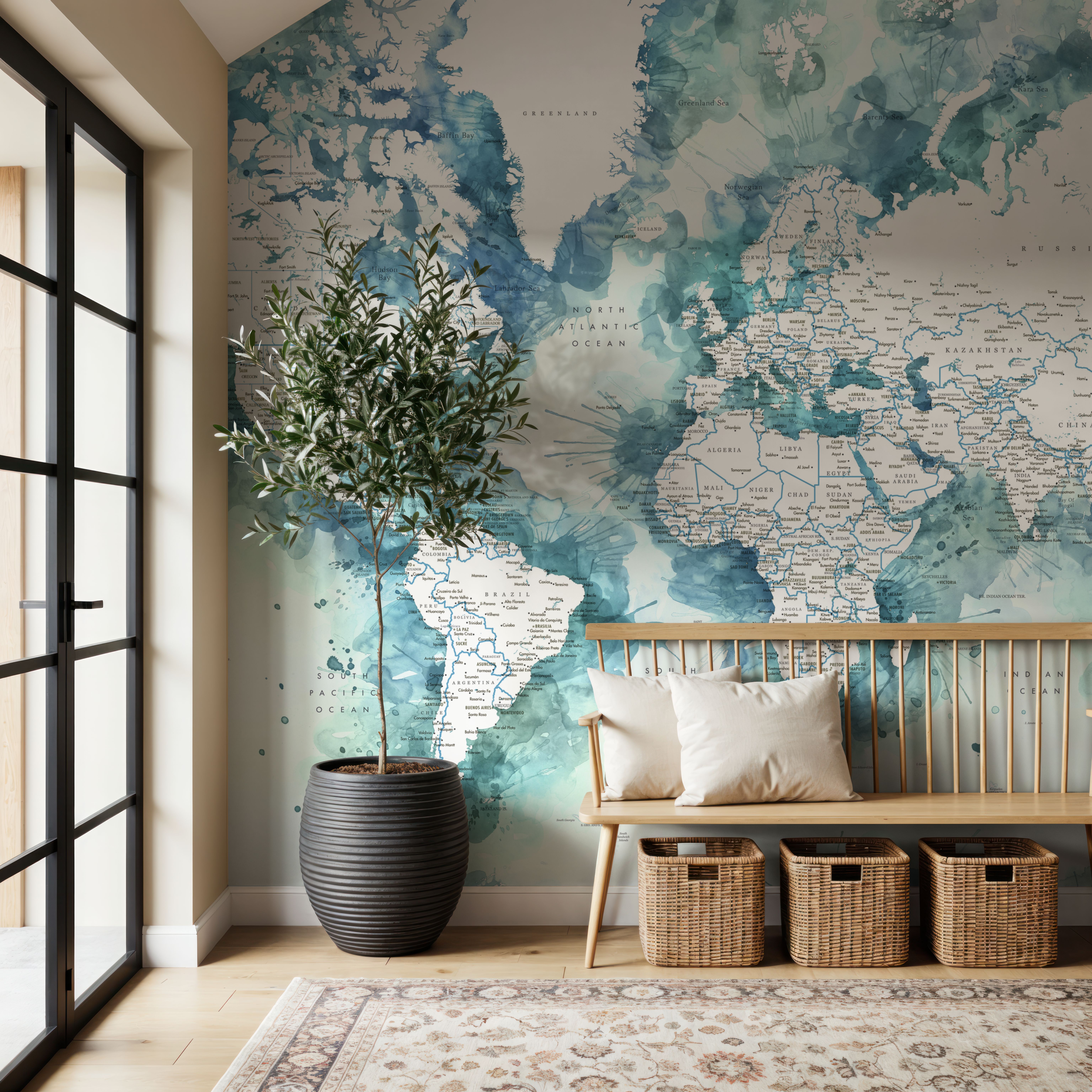 World Map Cities - Shari