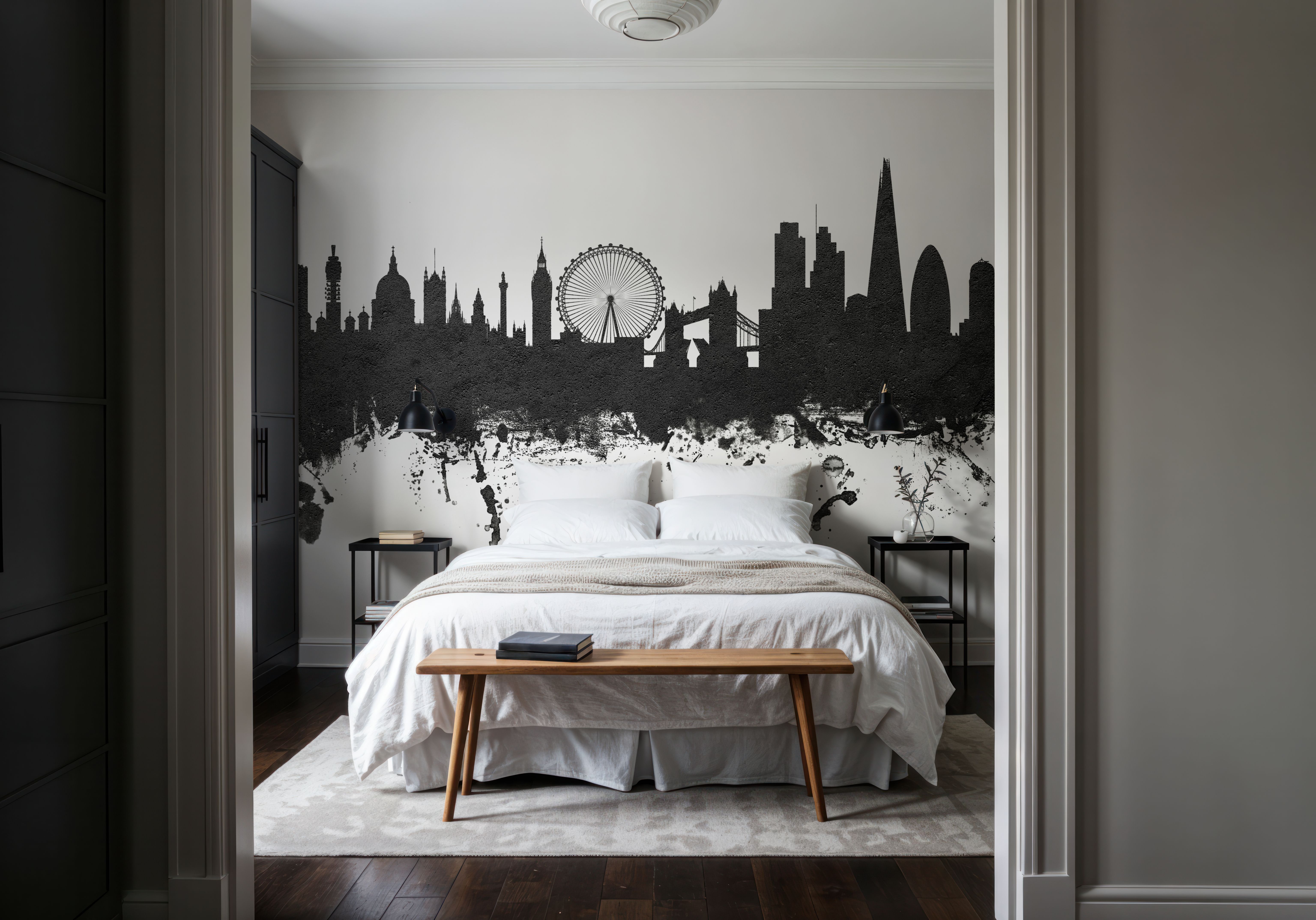 London Skyline Black & White