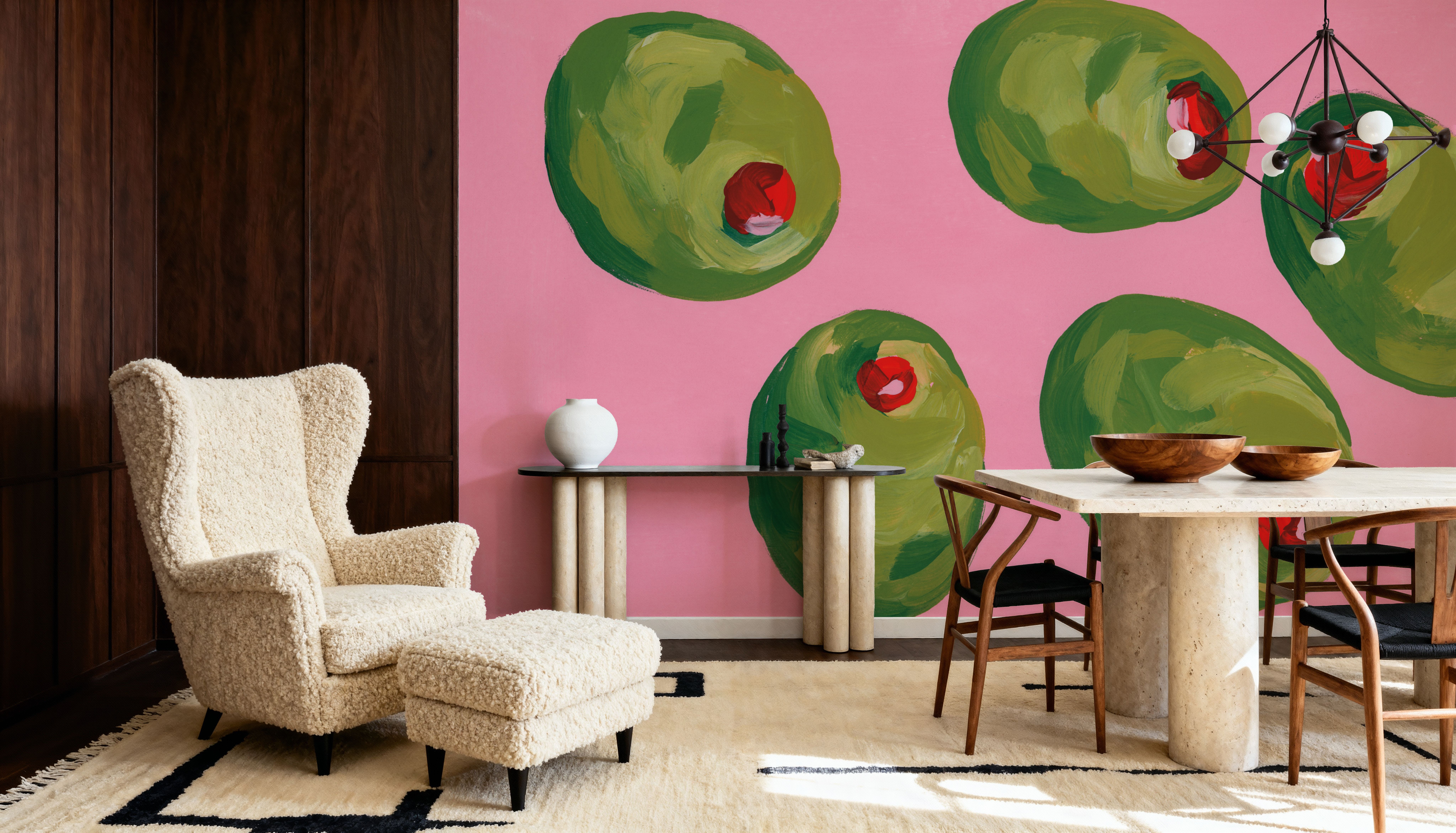 Elegant Olives II, Wallpaper