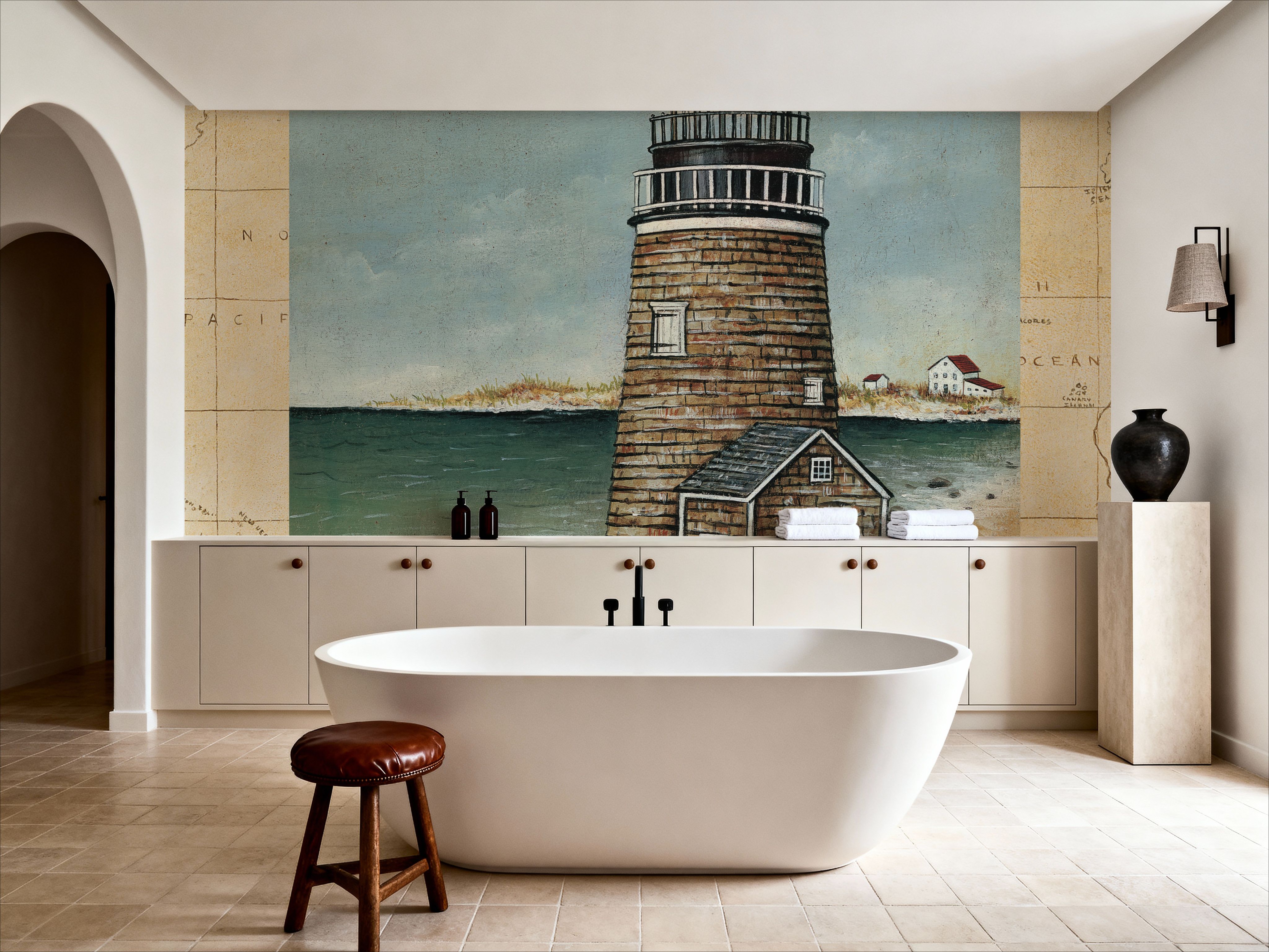 Beach House Map, Wallpaper