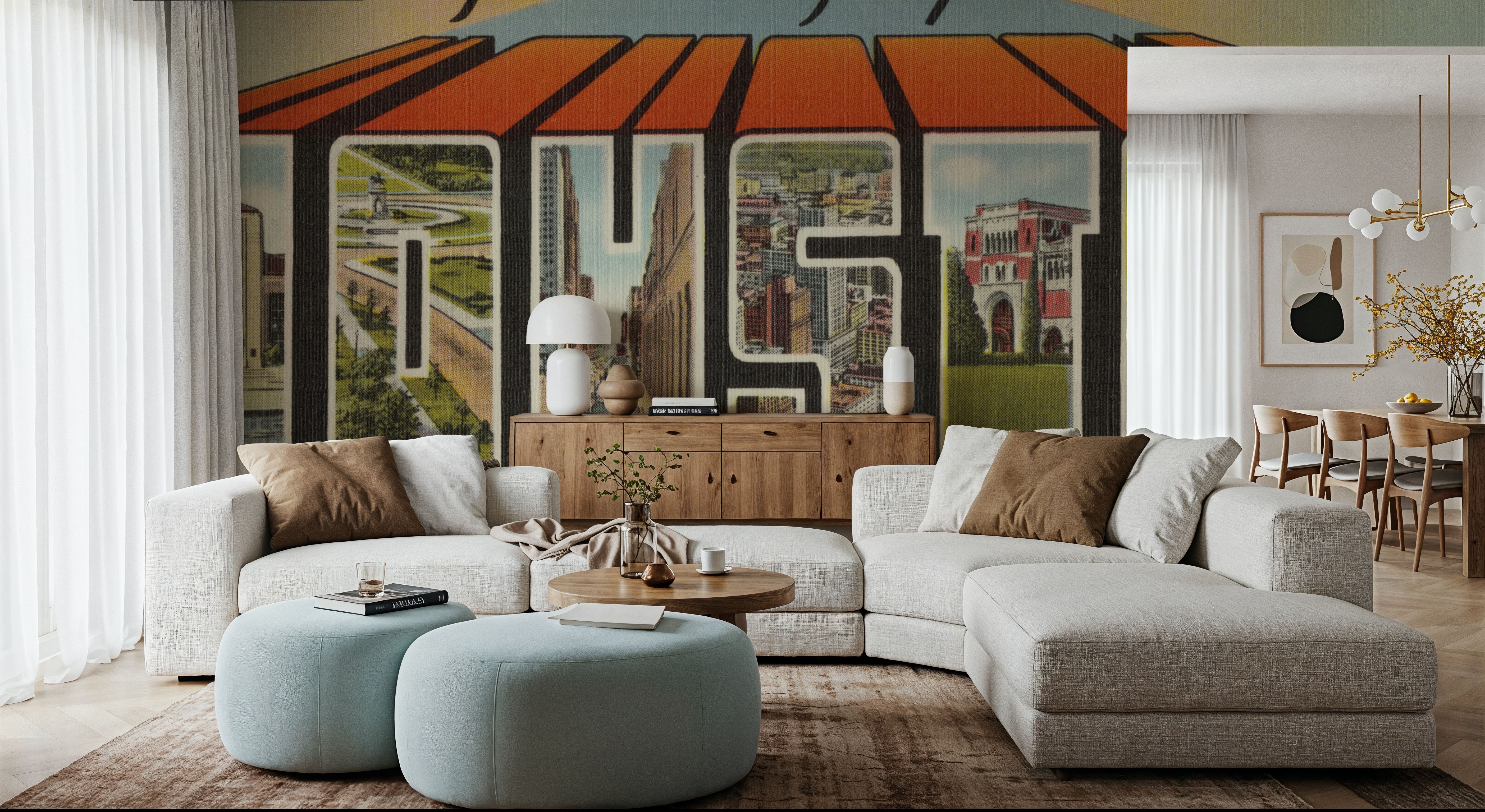 Greetings from Houston - Screenprint Postcard