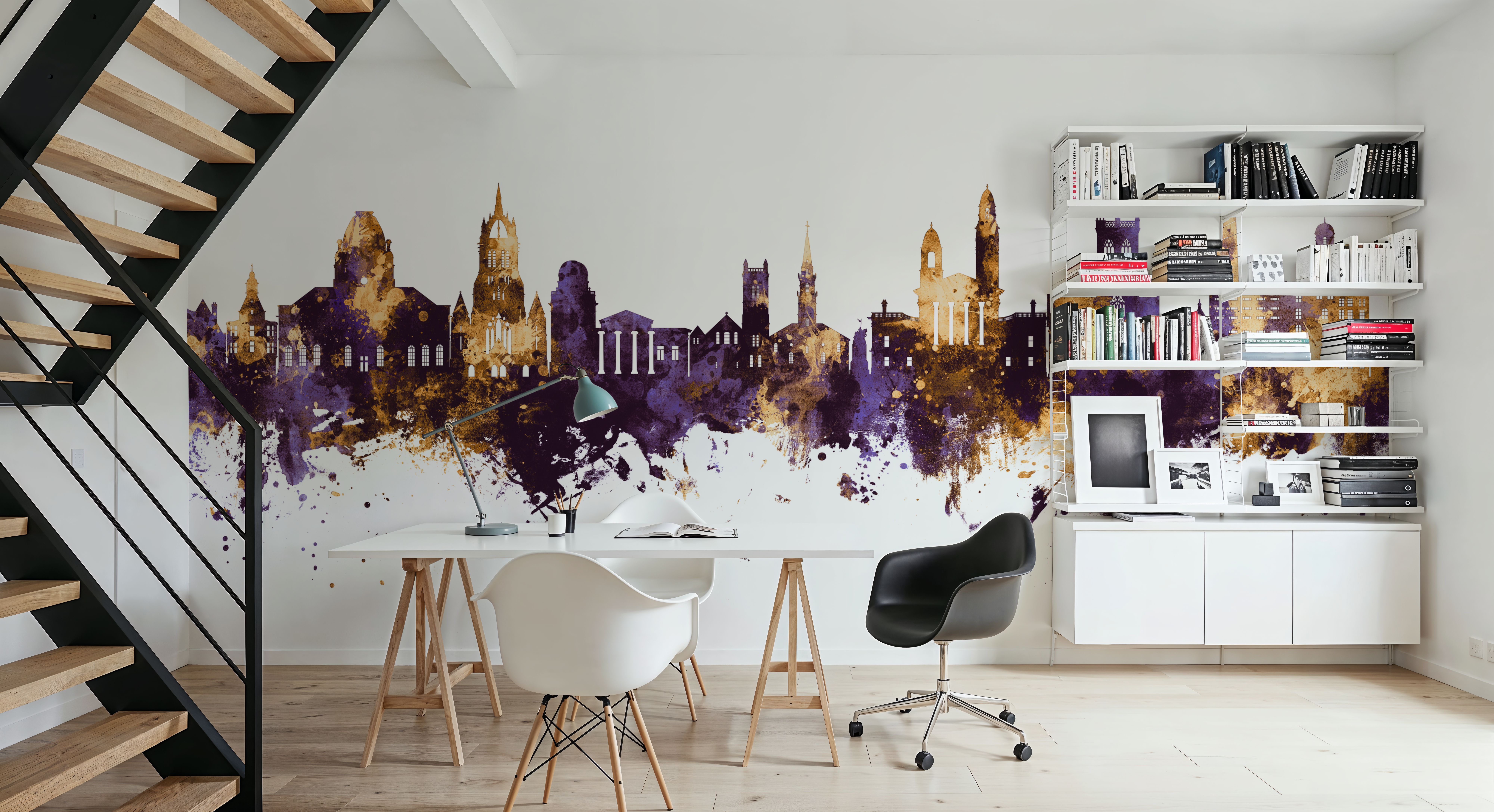 Paisley Skyline Purple & Gold