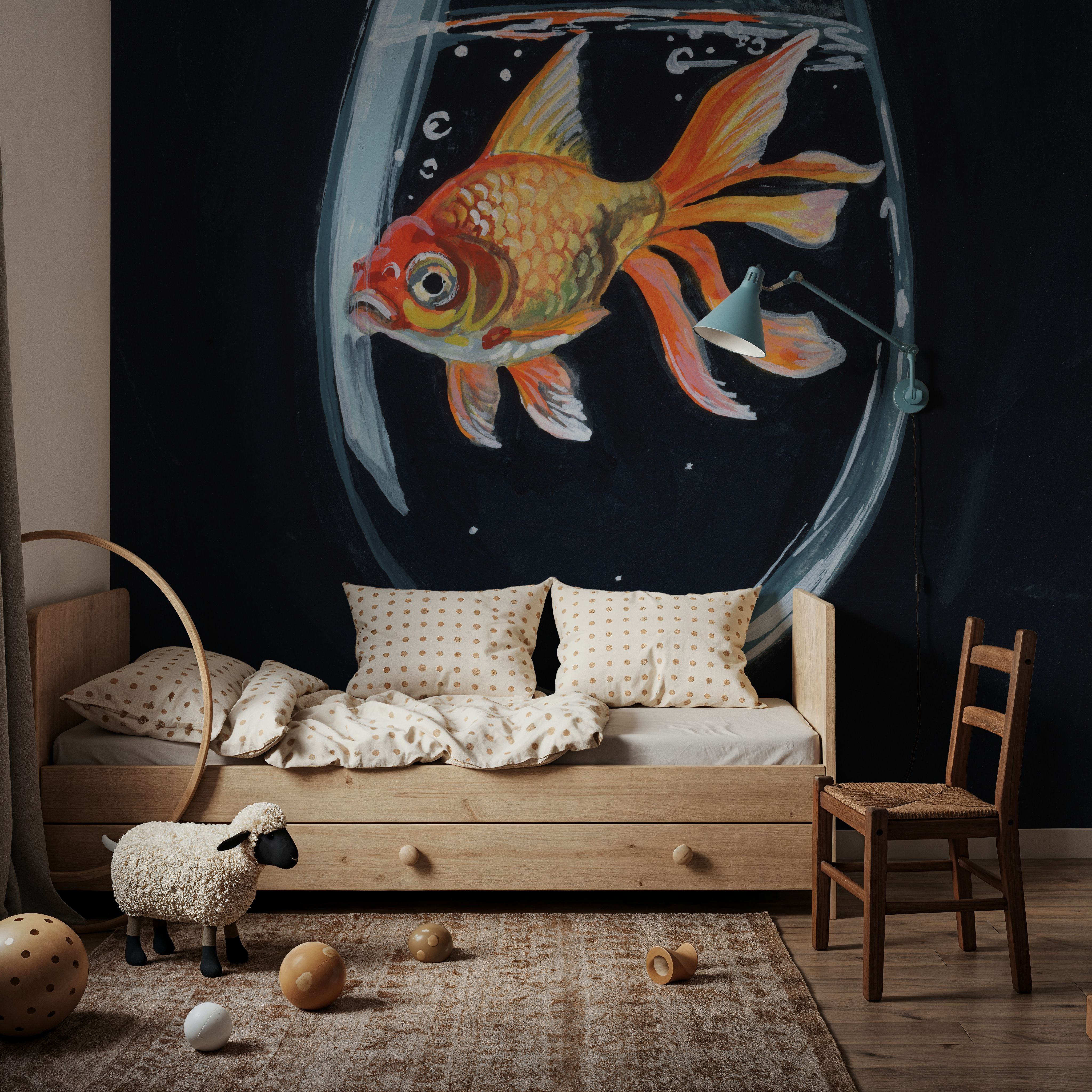 Goldfish In Wine Glass