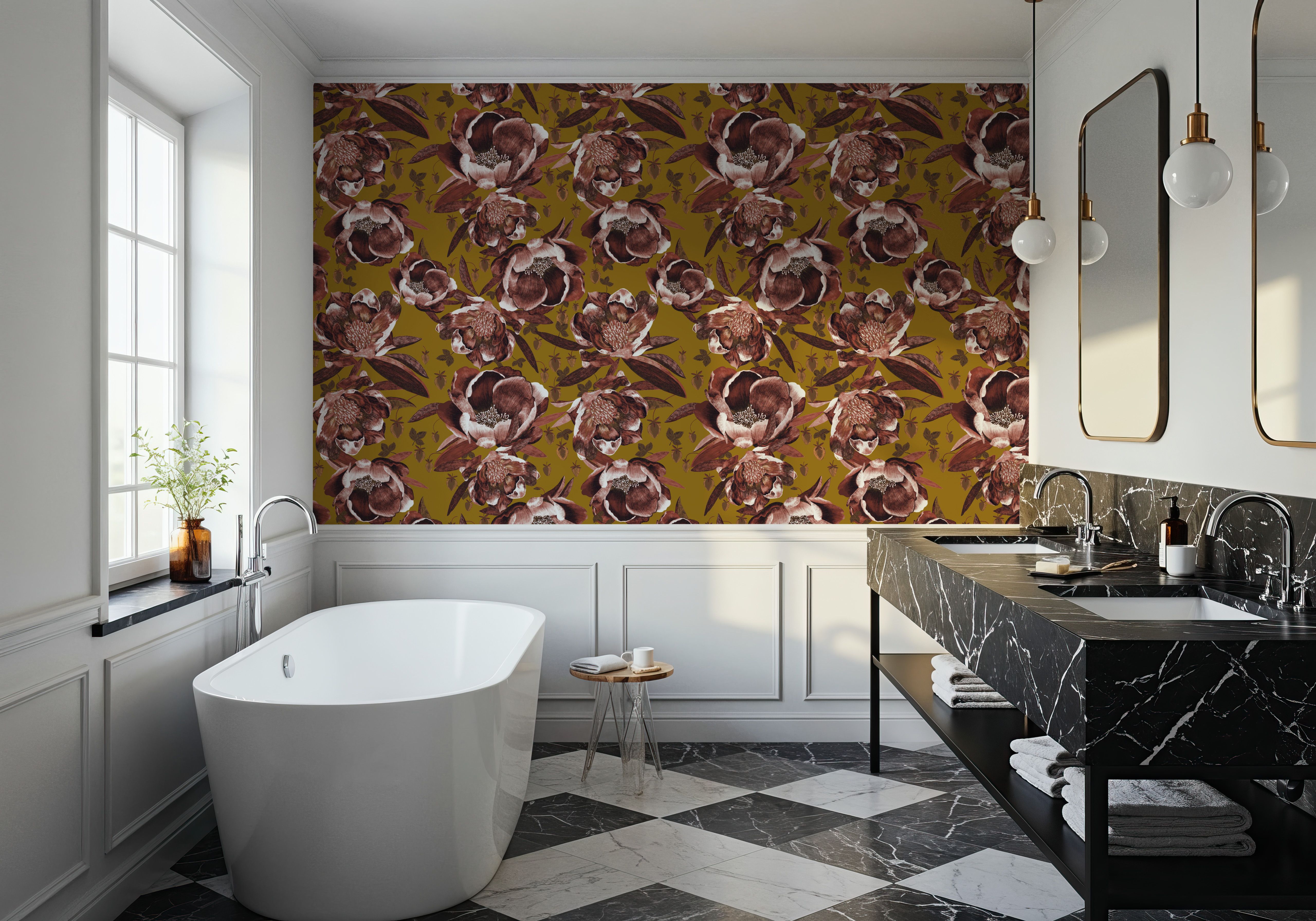 Pop Peonies, Rust & Mustard