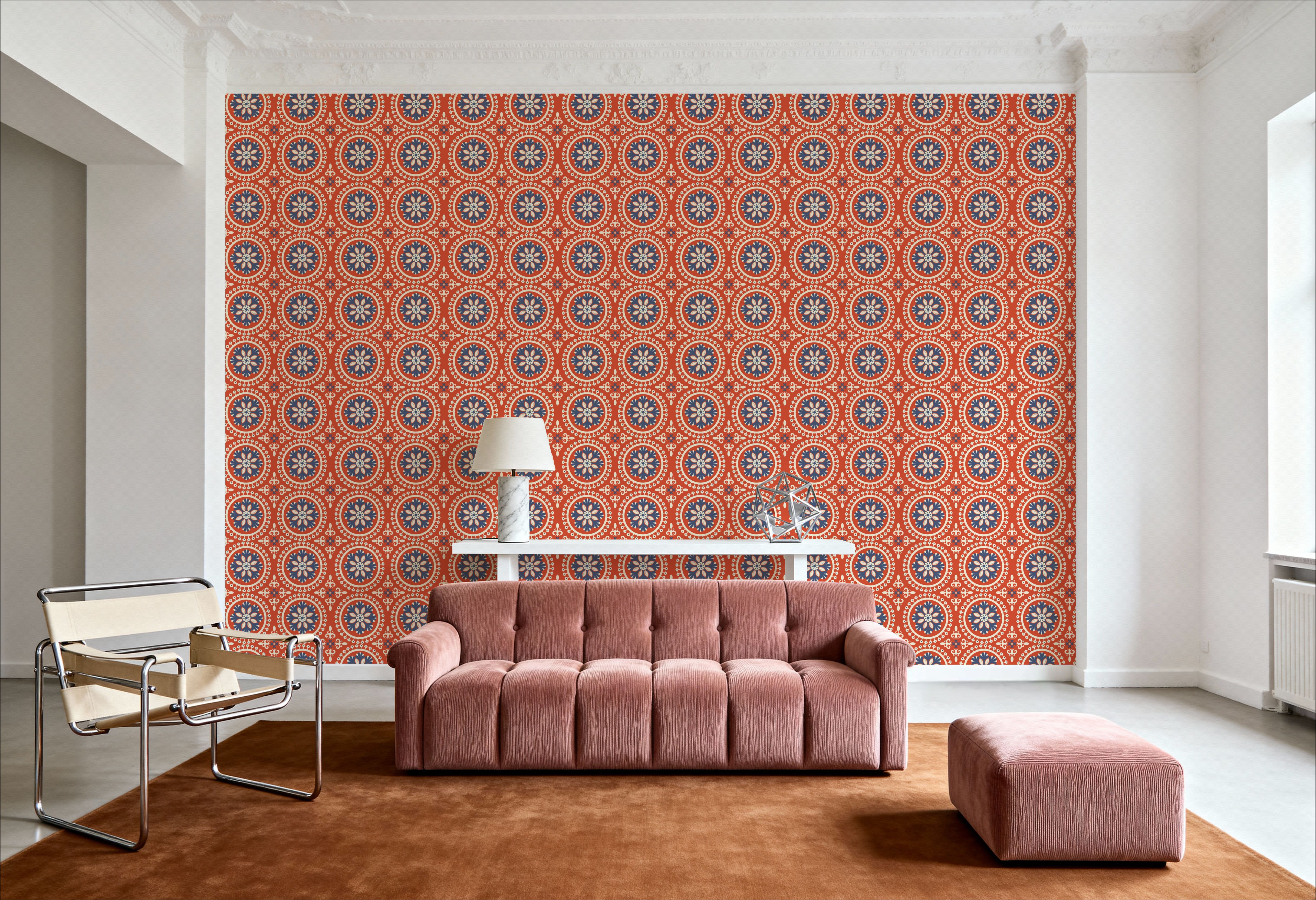Geo Floral, Red