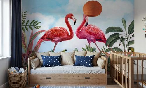Shy Flamingos Sky
