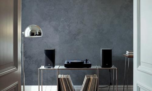 Subtle Plaster Wall, Dark Blue