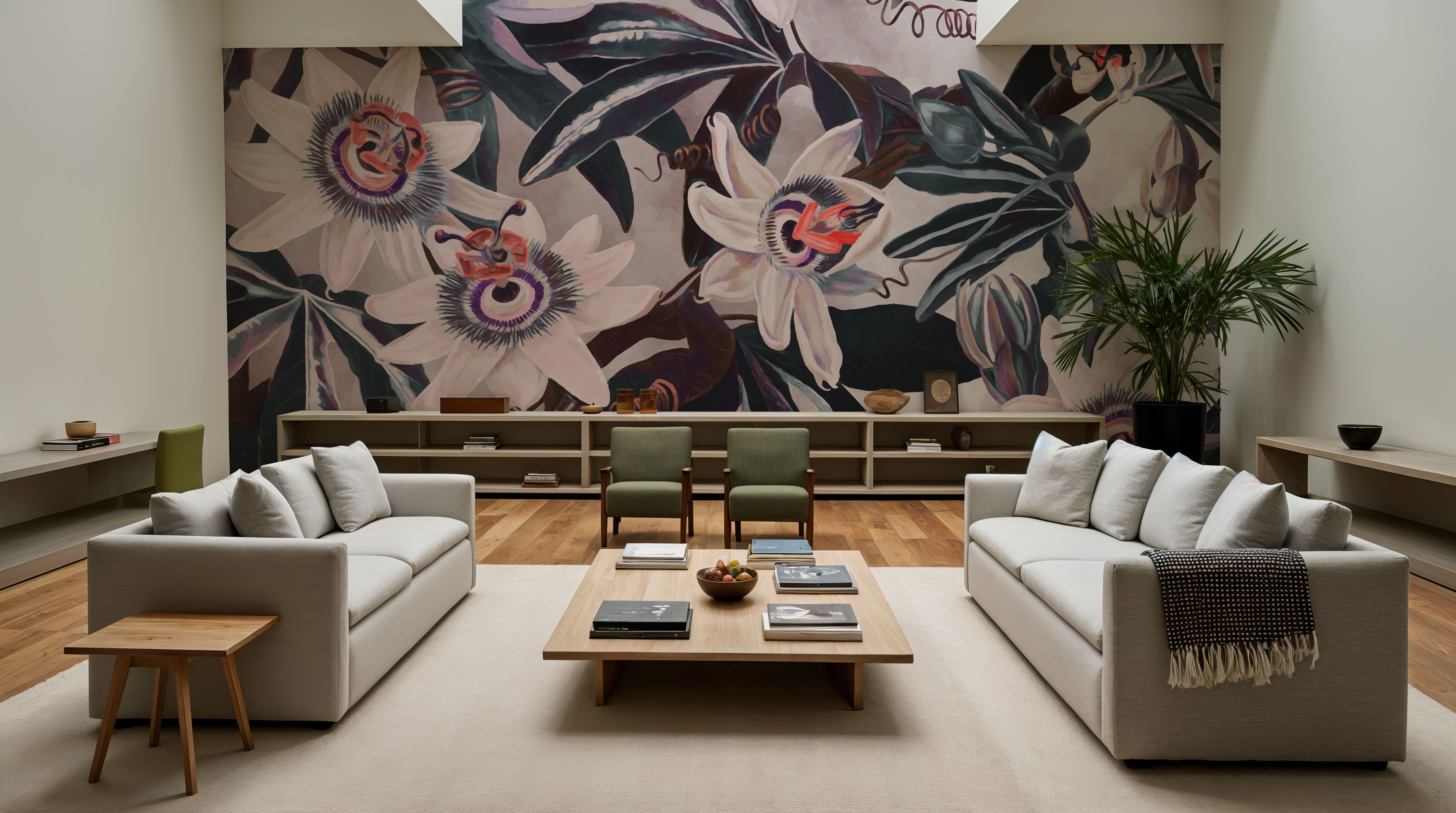 White Passiflora Reddish Purple