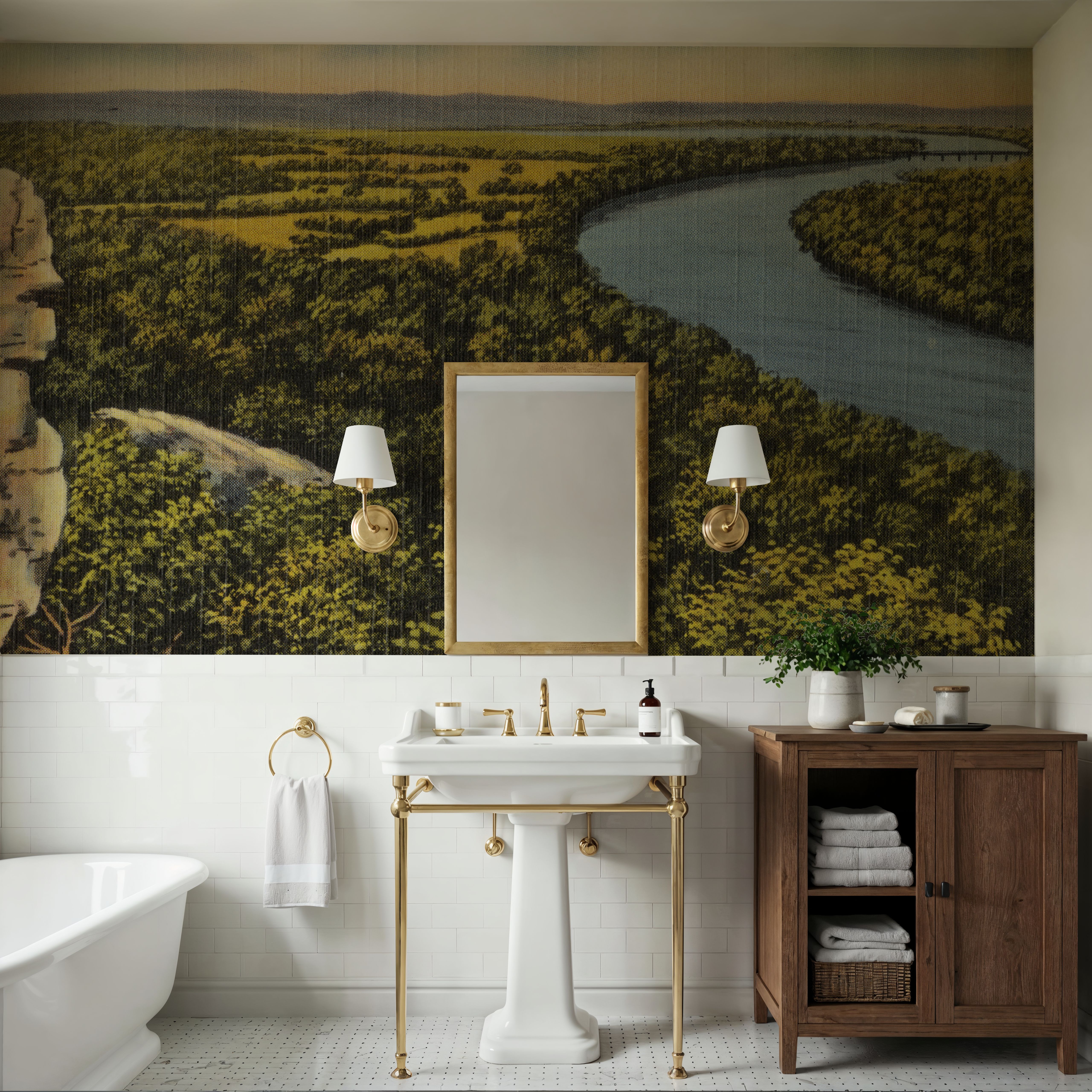 Brazos River - Screenprint Postcard