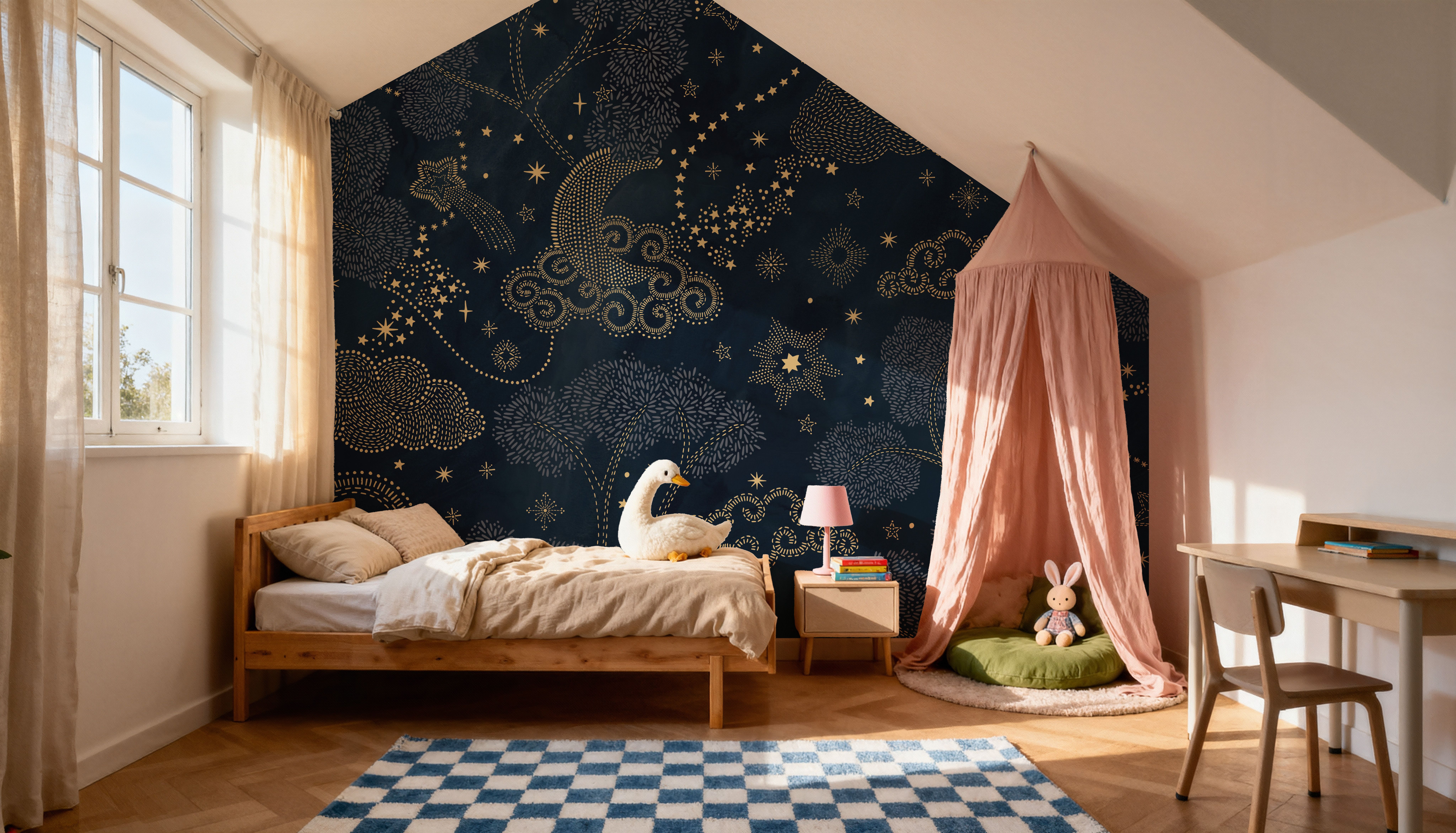 Moonlit Sky, Midnight, Carte da parati