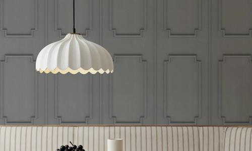Faux Wall Panel Moulding, Soft Grey