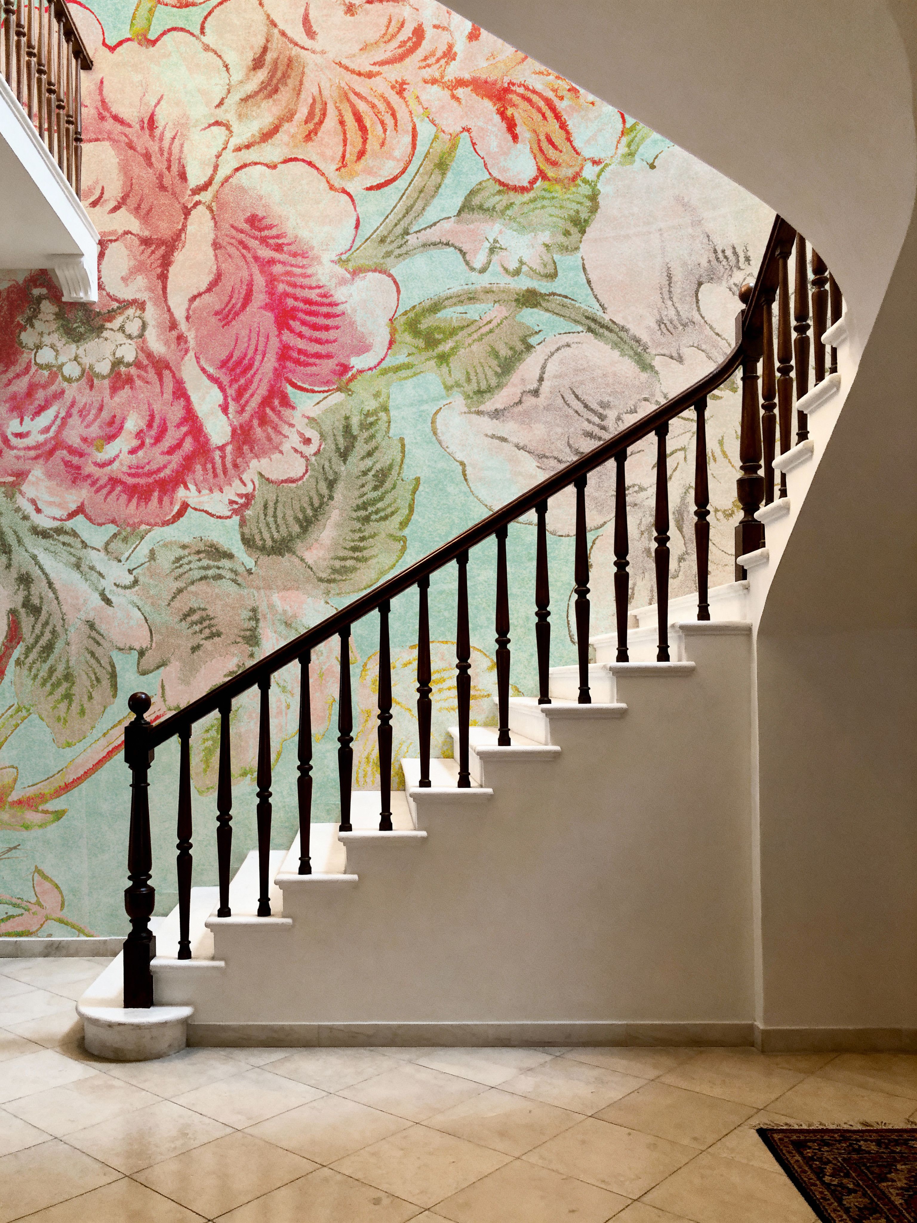 Cottage Roses I Blue