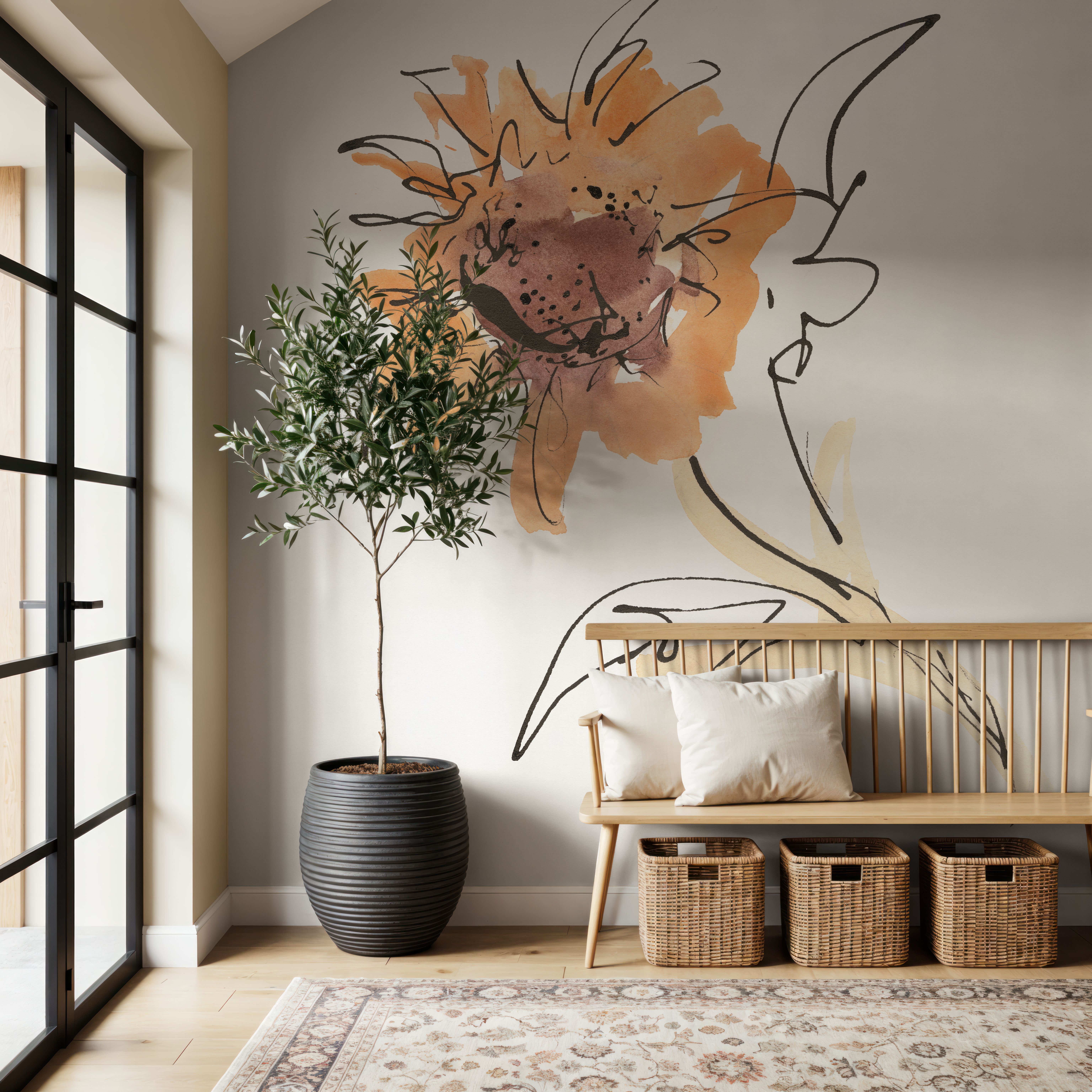 Apricot Sunflower I