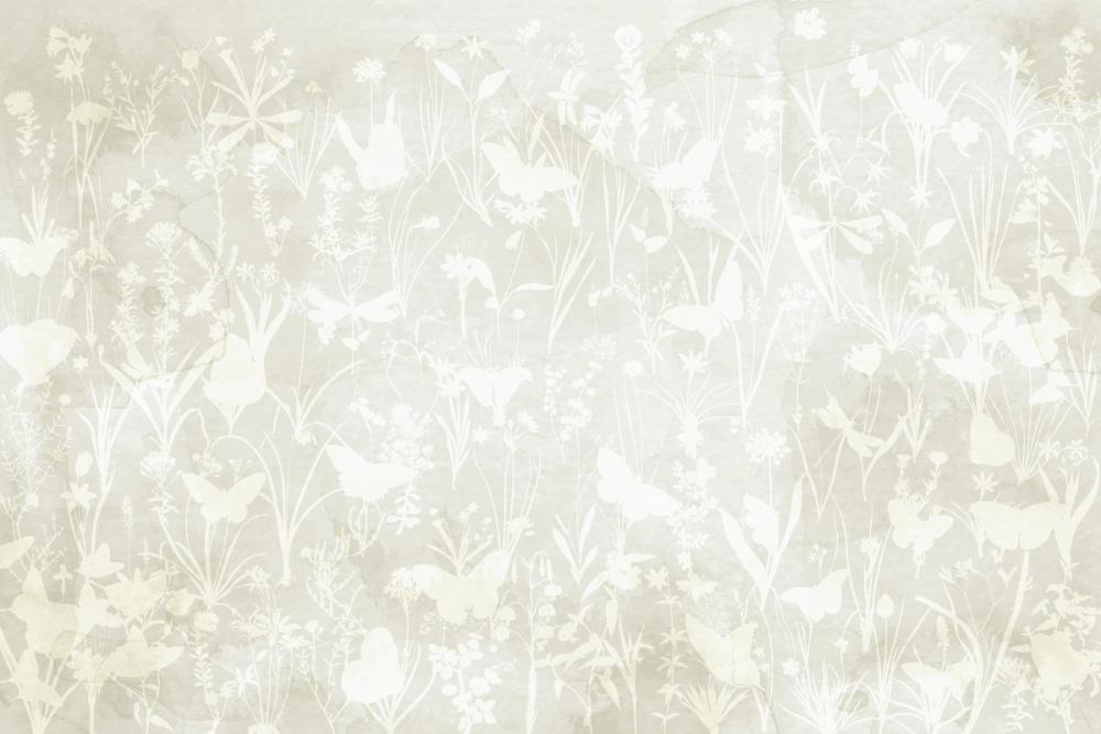 Herbals and Butterflies Double Silhouette Light Green