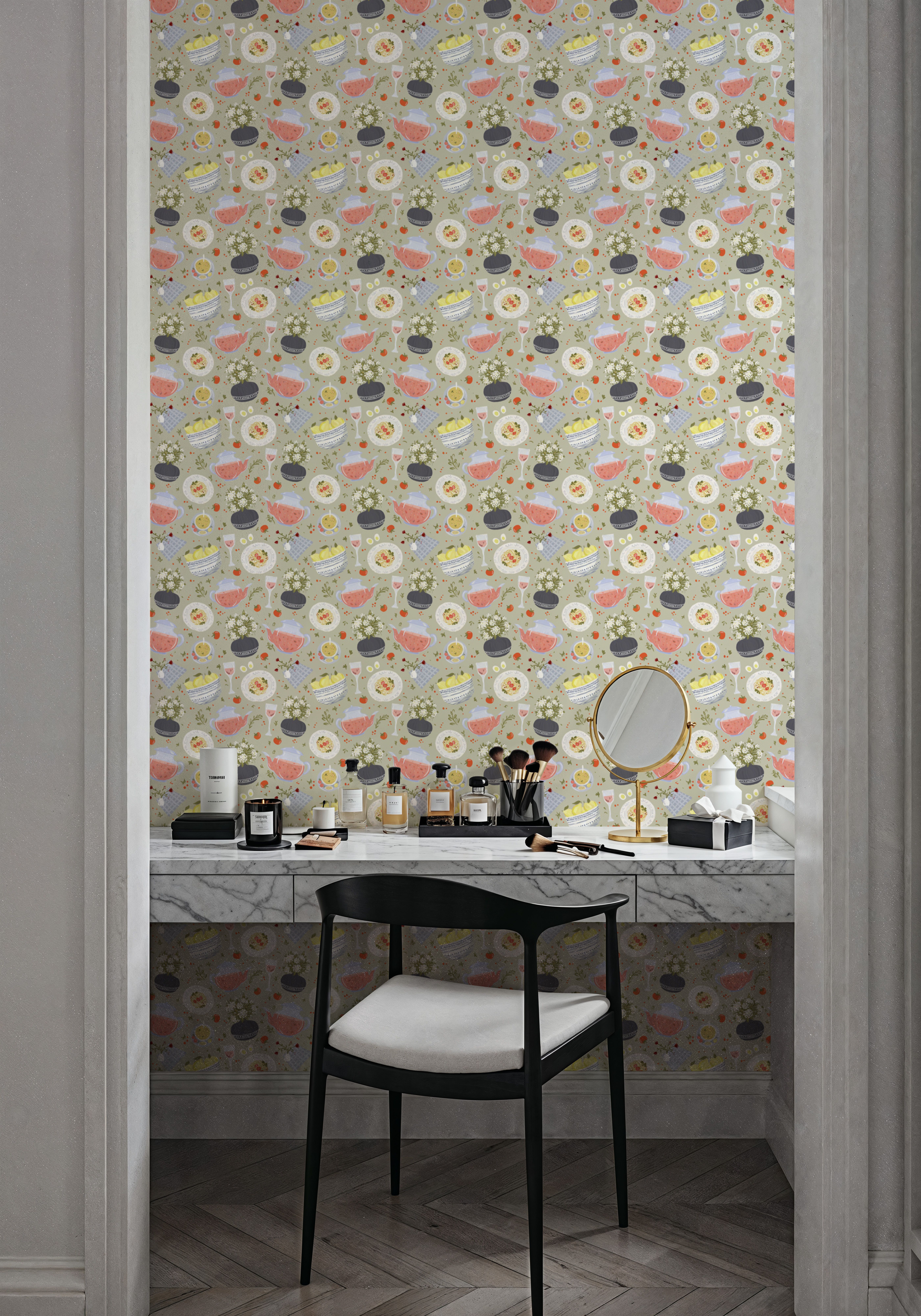 Alfresco Dining I, Sage, Papel de parede