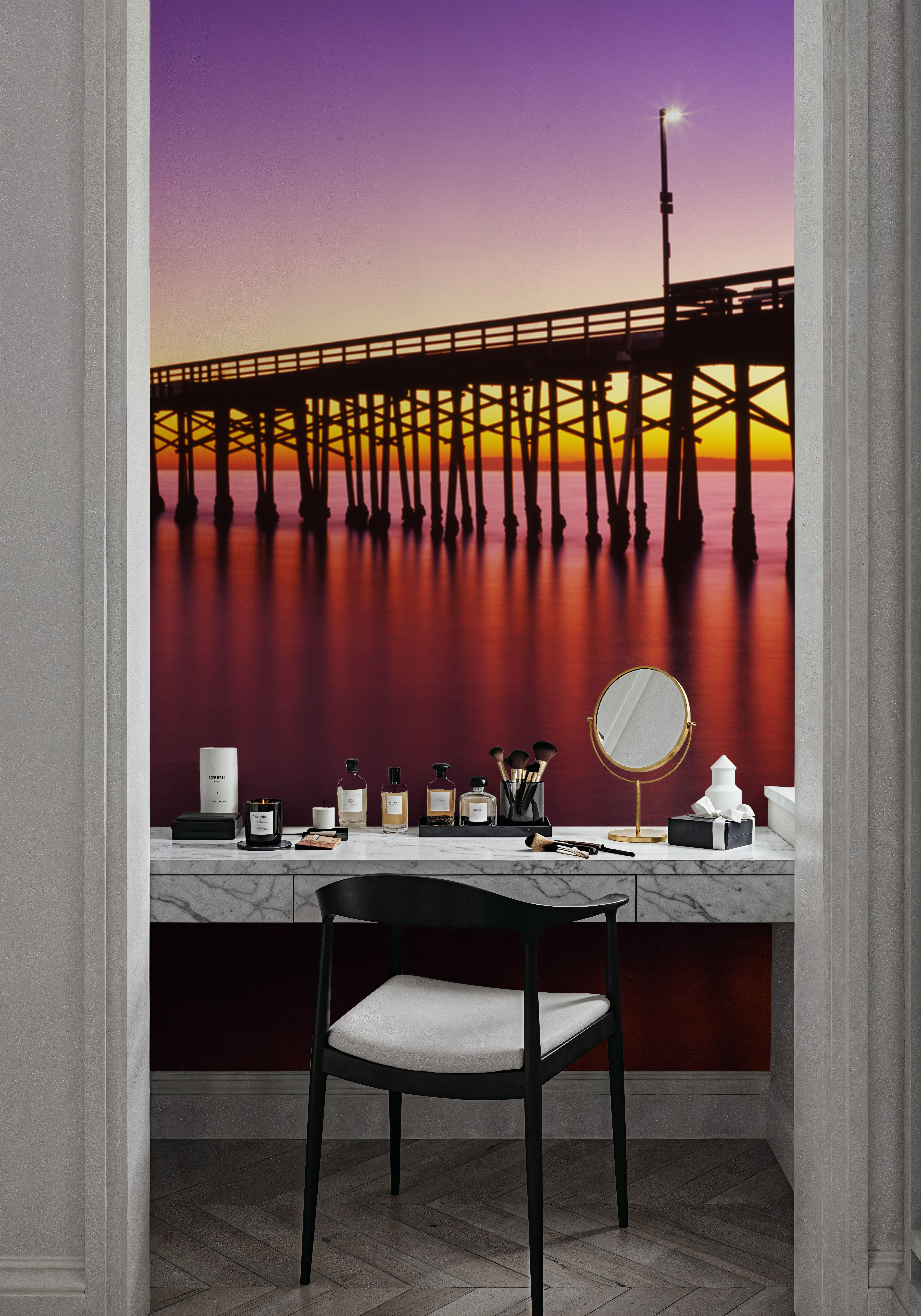 Illuminated Twilight Pier