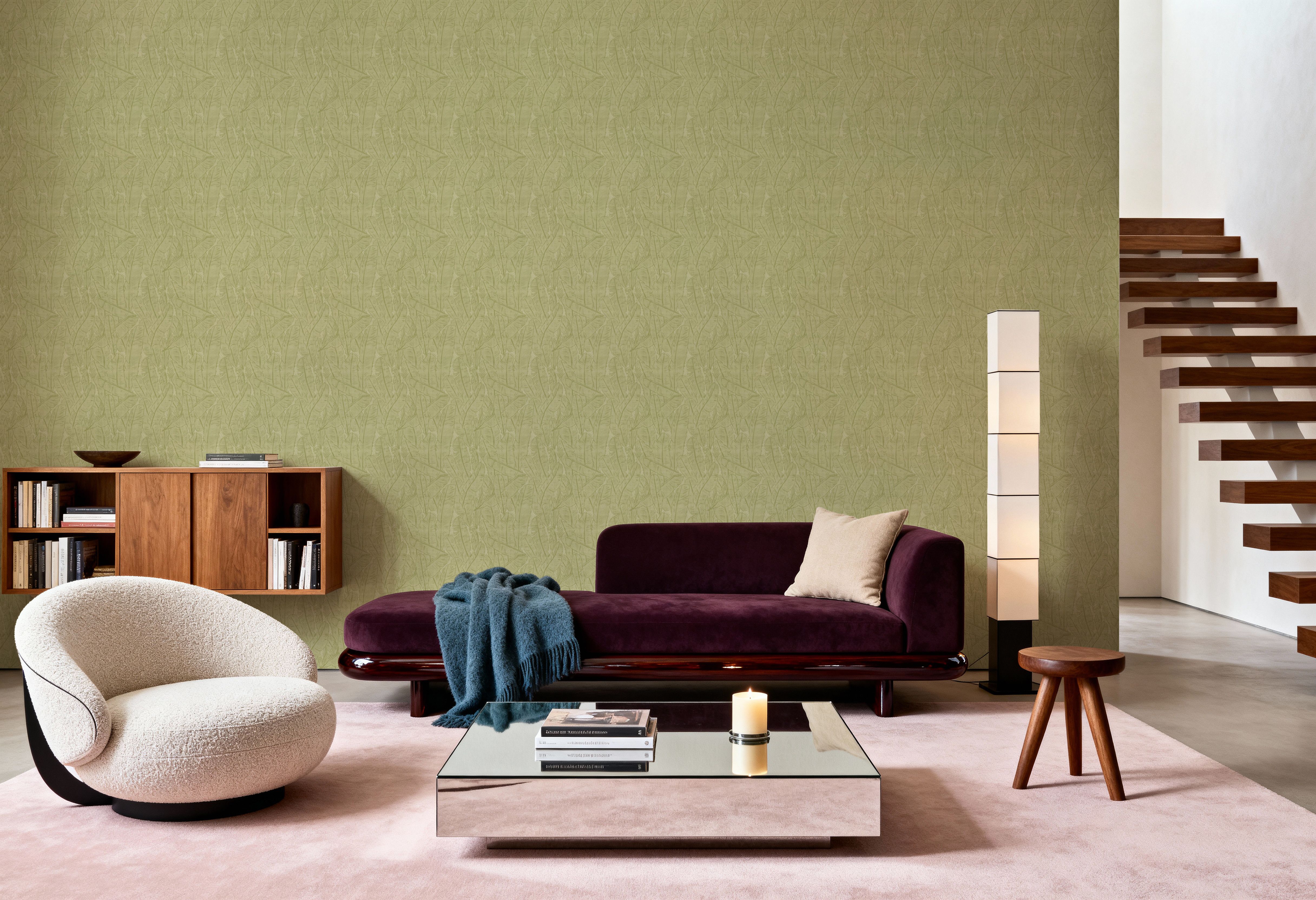 Banana Leaf Camo, Pistachio, Papel de parede