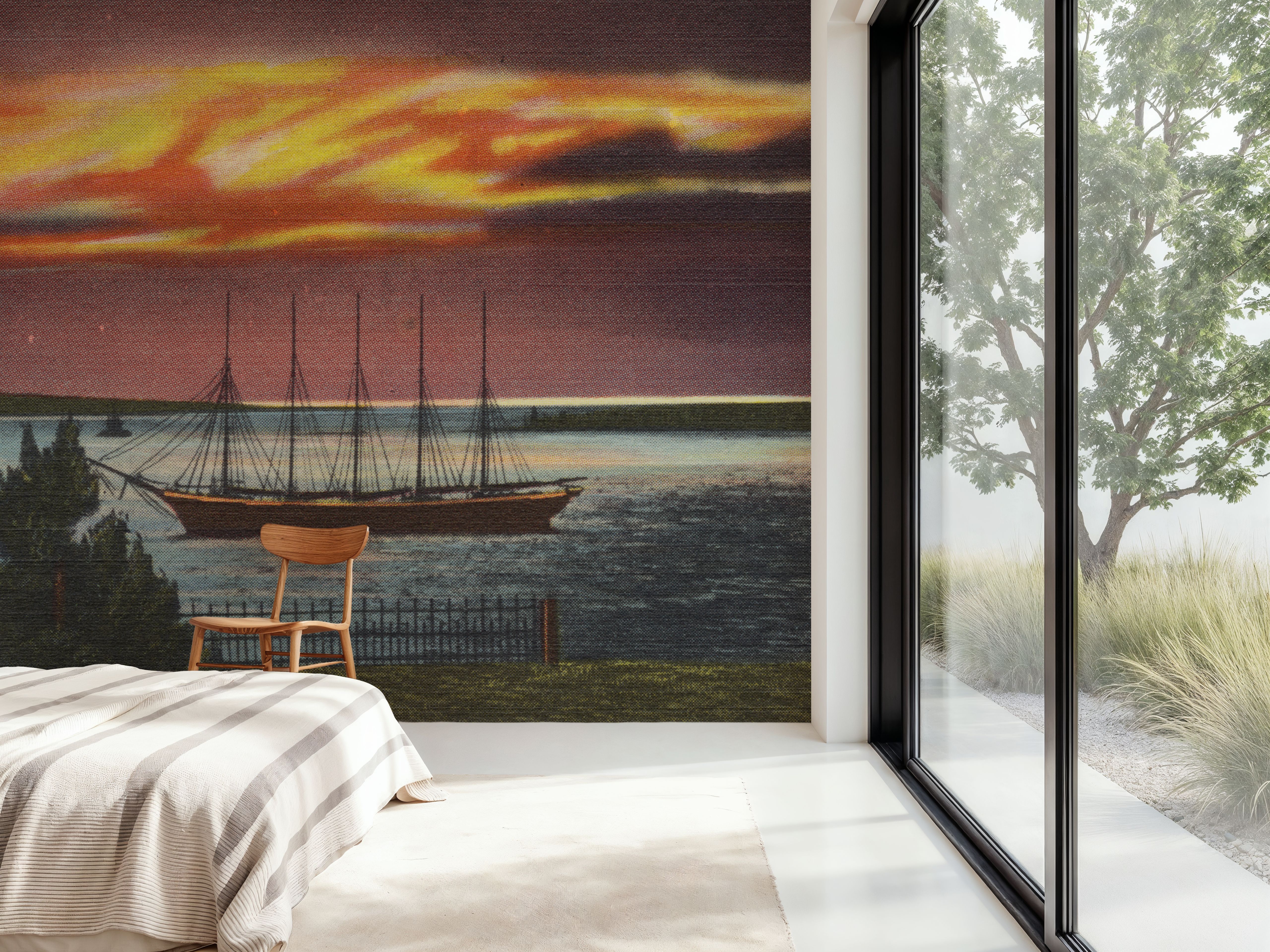 Greetings from a Ship - Screenprint Postcard