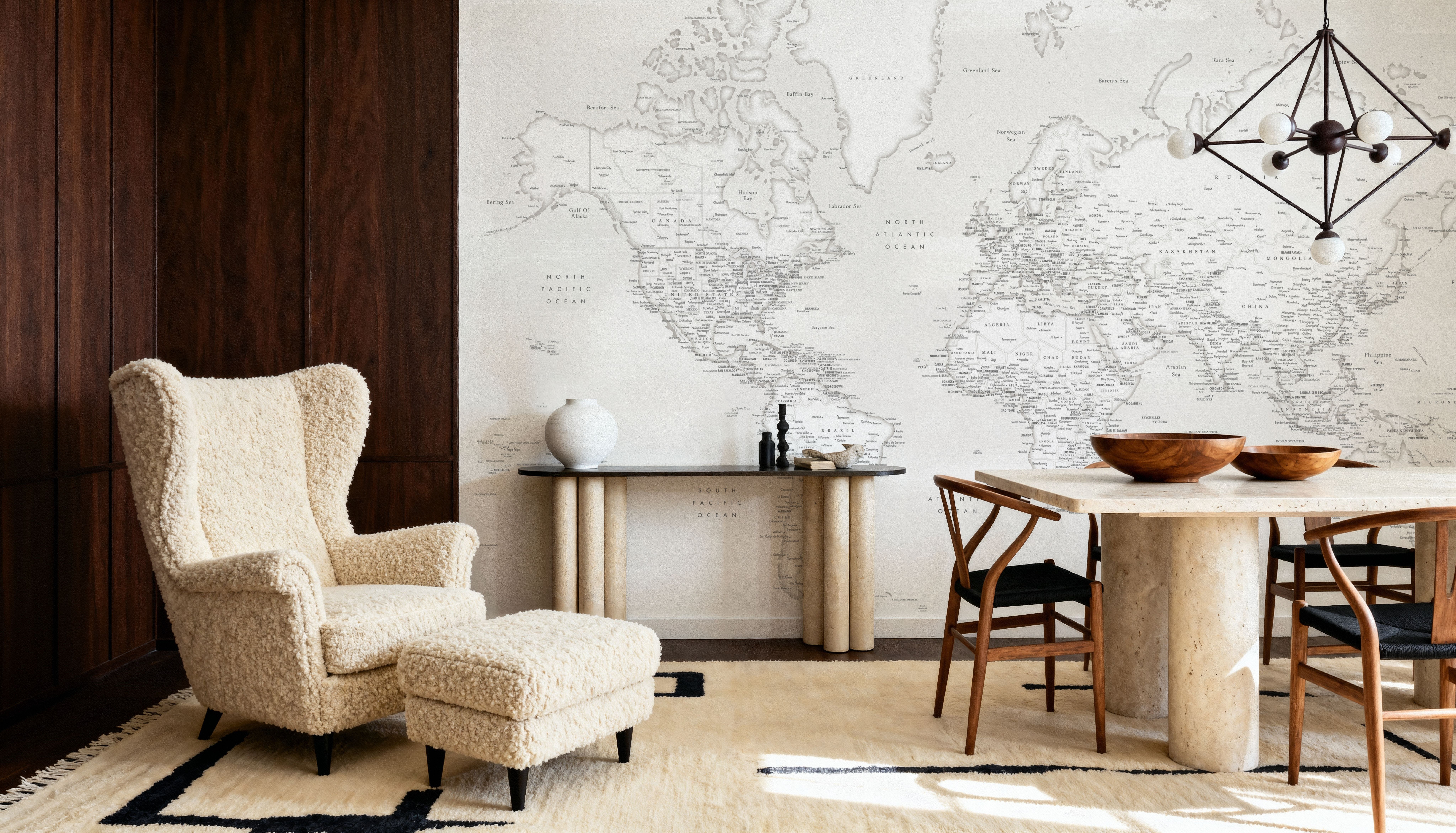 World Map Cities - Maeli White, Wallpaper