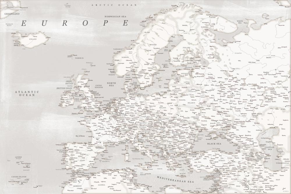 Europe Map Detailed - Lysander