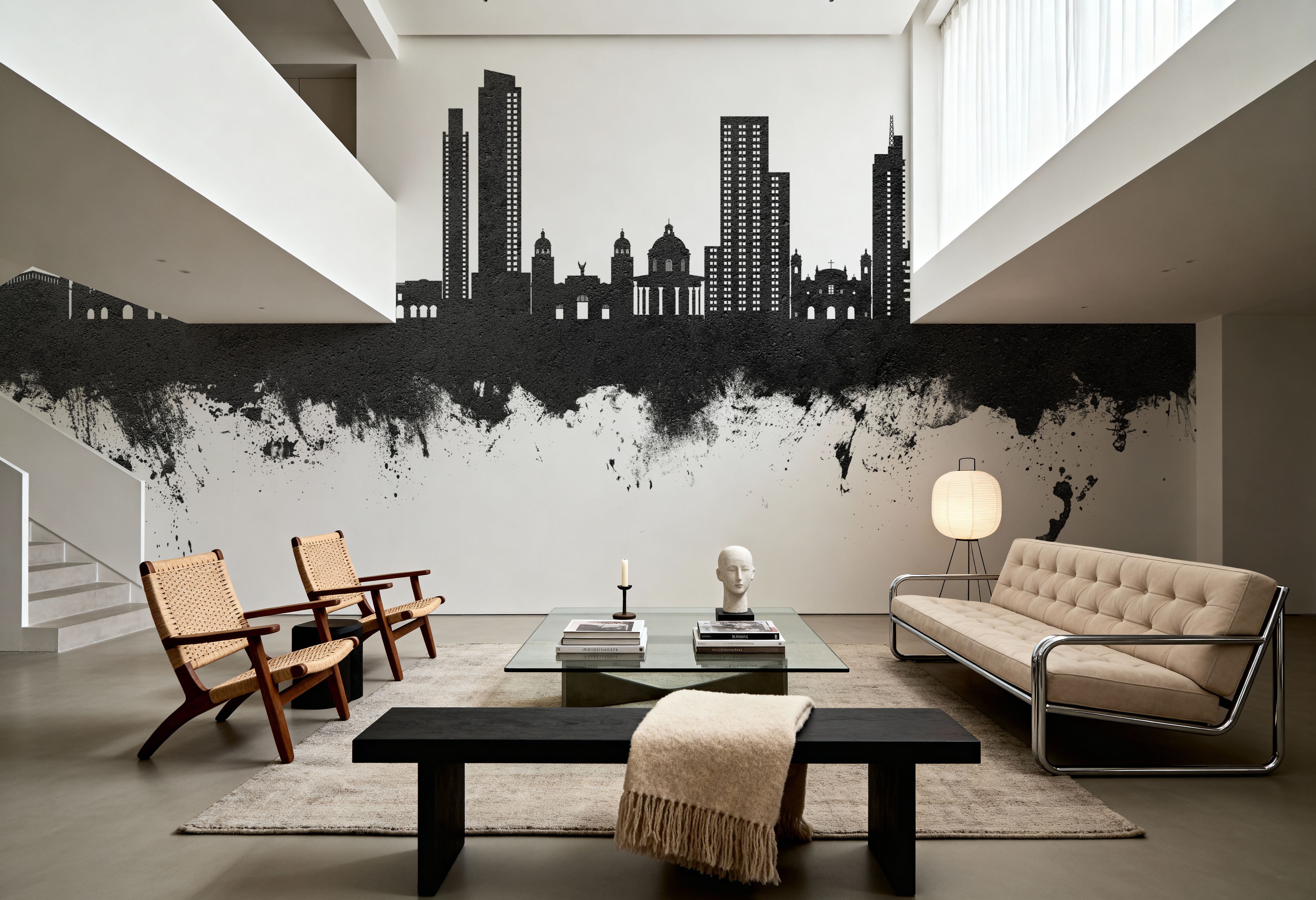 Asunción Paraguay Skyline Black & White