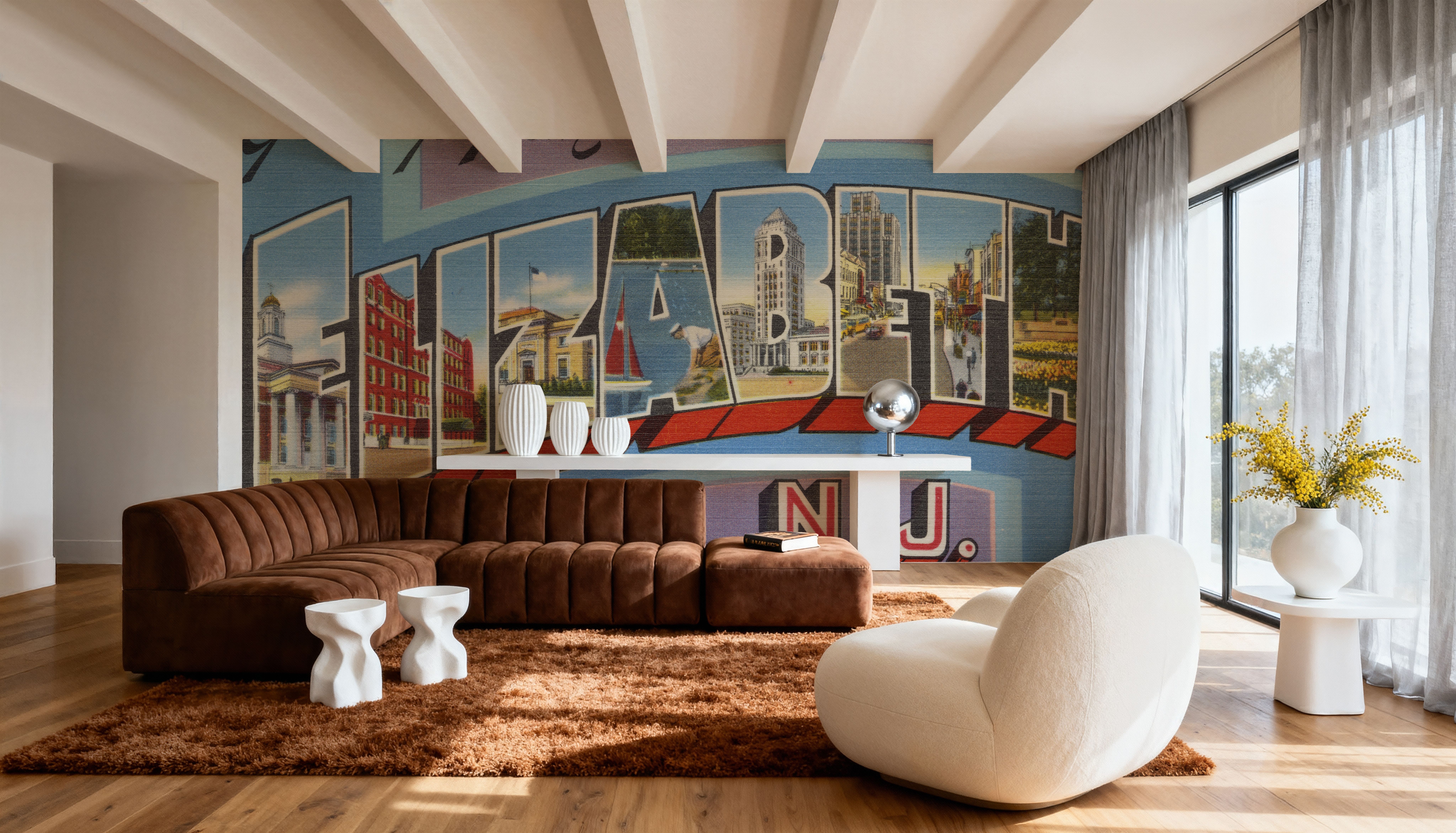 Greetings from Elizabeth - Screenprint Postcard