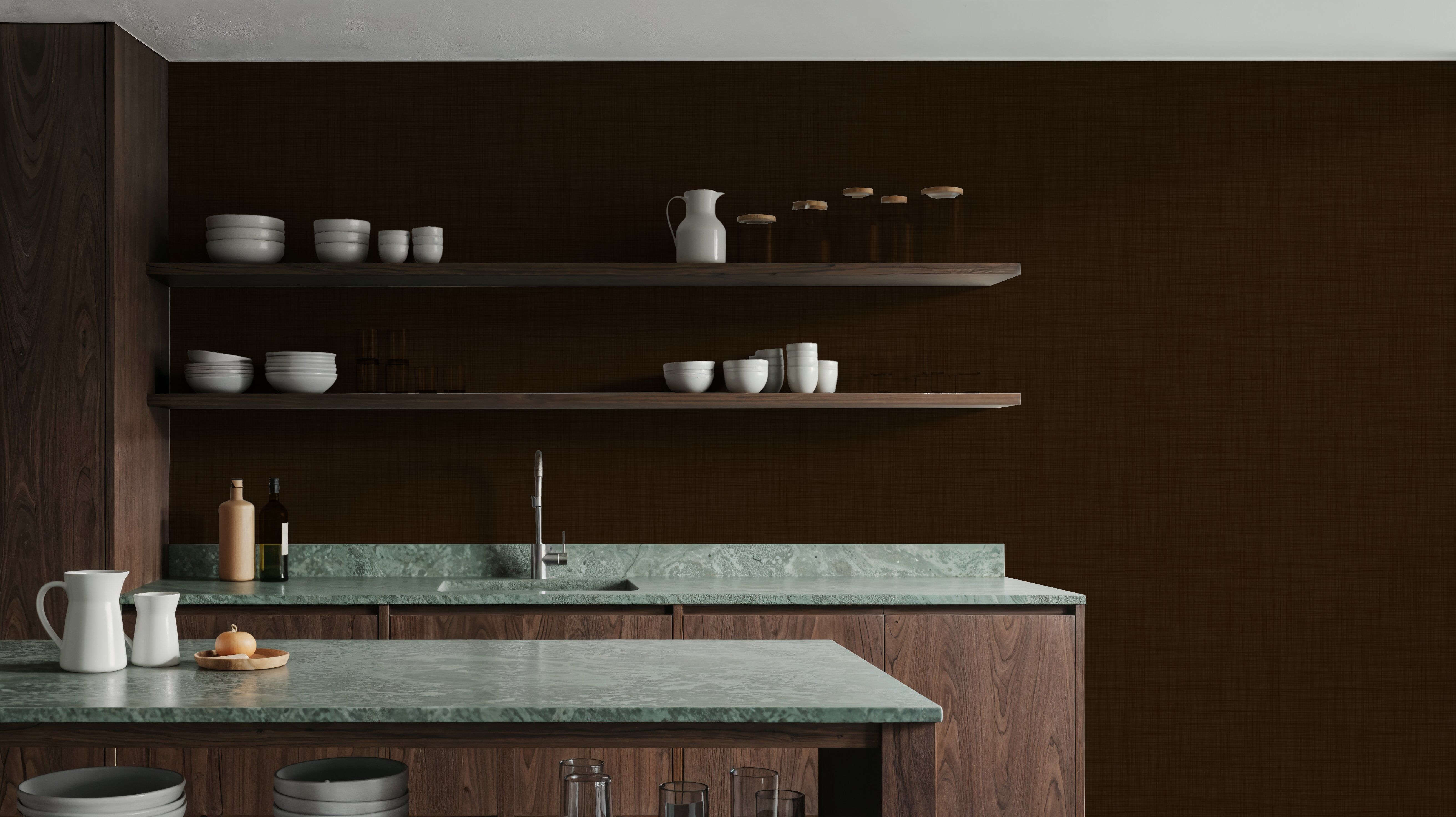 Mottled Linen Effect, Chocolate